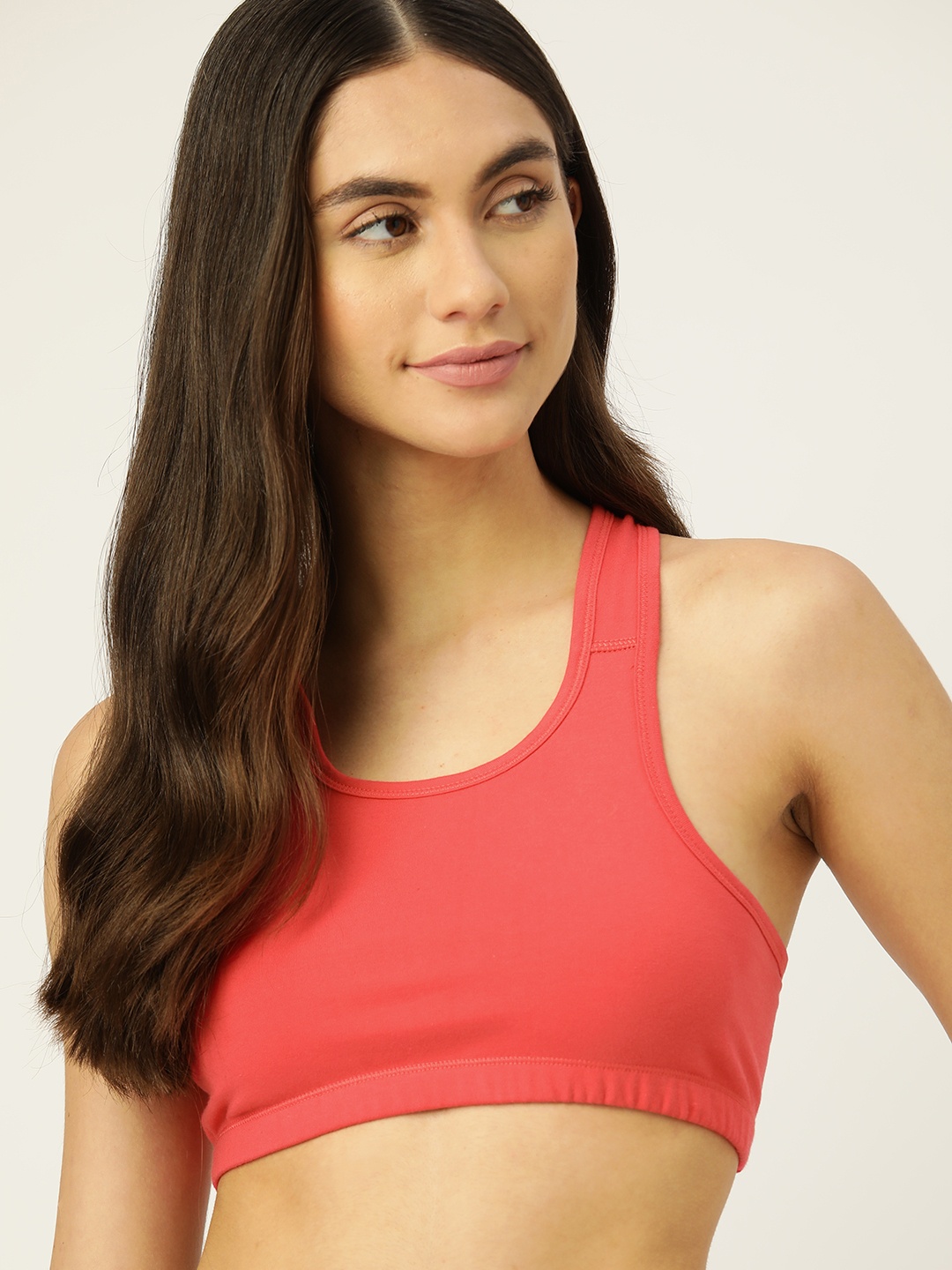 

DressBerry Red Solid Sports Bra