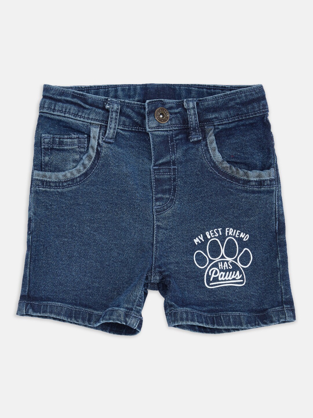 

Pantaloons Baby Boys Navy Blue Denim Shorts