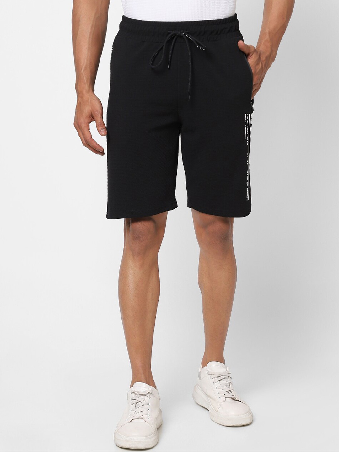 Street Armor by Pantaloons Men Black Shorts