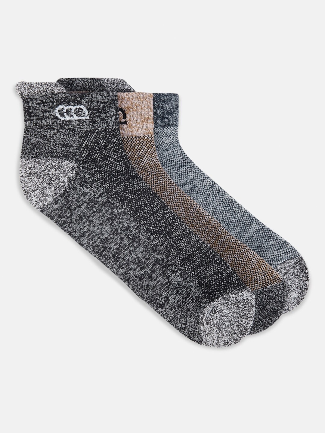 

Ajile by Pantaloons Men Pack Of 3 Patterned Ankle Length Socks, Navy blue