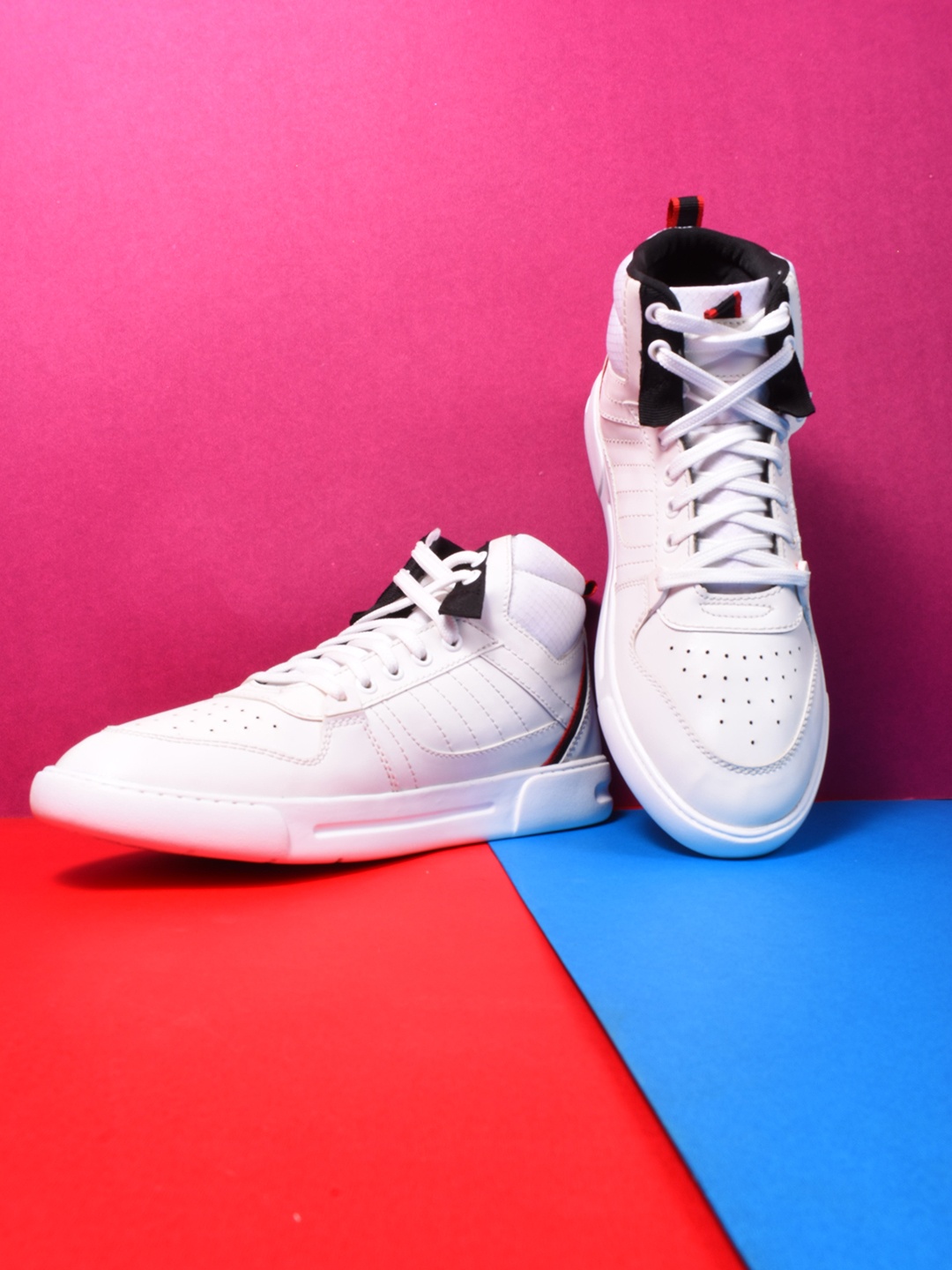 

HIGHLANDER HI-TOP PU SNEAKERS, White