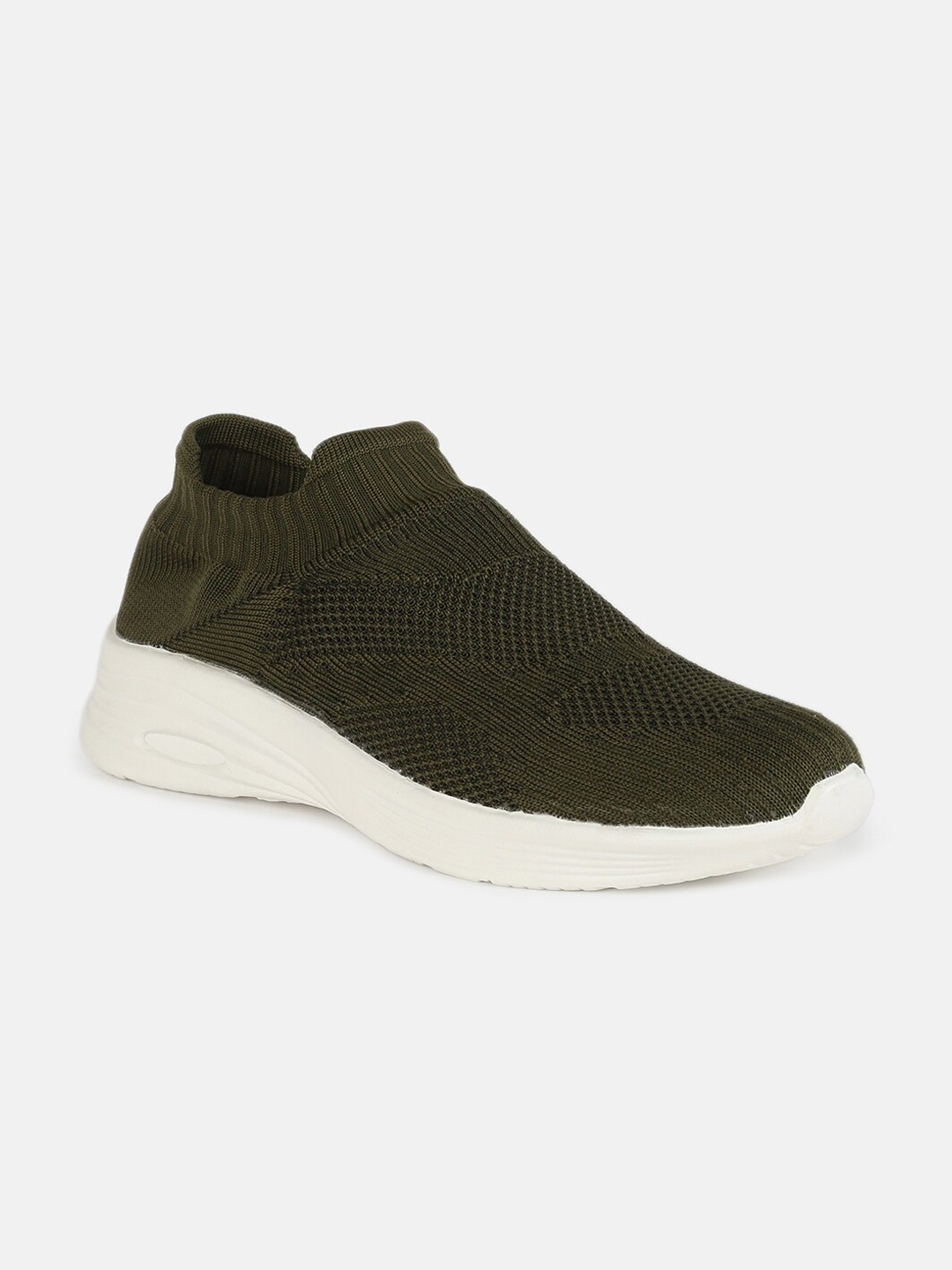 

HIGHLANDER SLIP-ON KNITTED COMFORT SNEAKERS, Olive