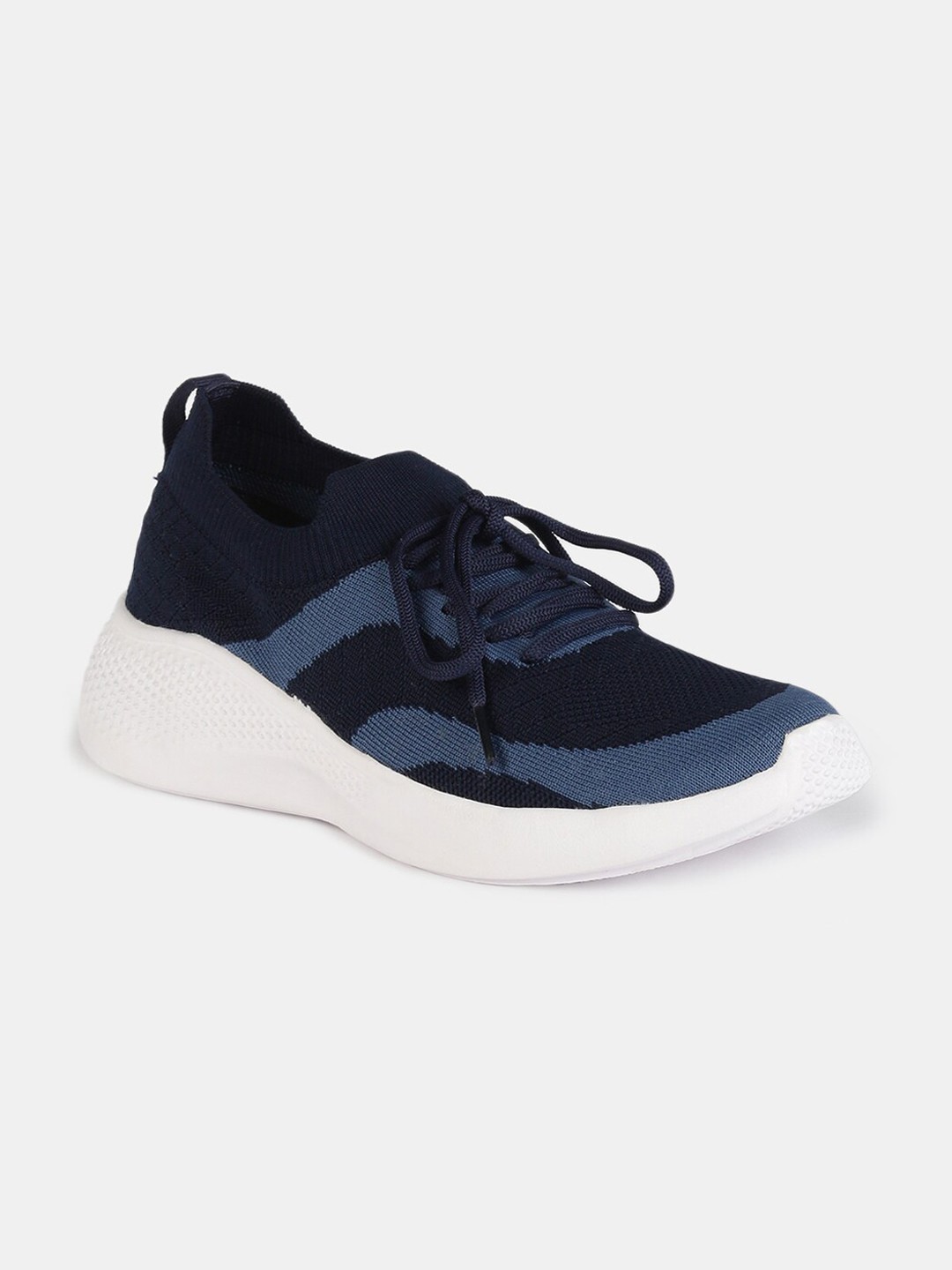 

HIGHLANDER Men Fly-Knit Lace-Up Sneakers, Navy blue
