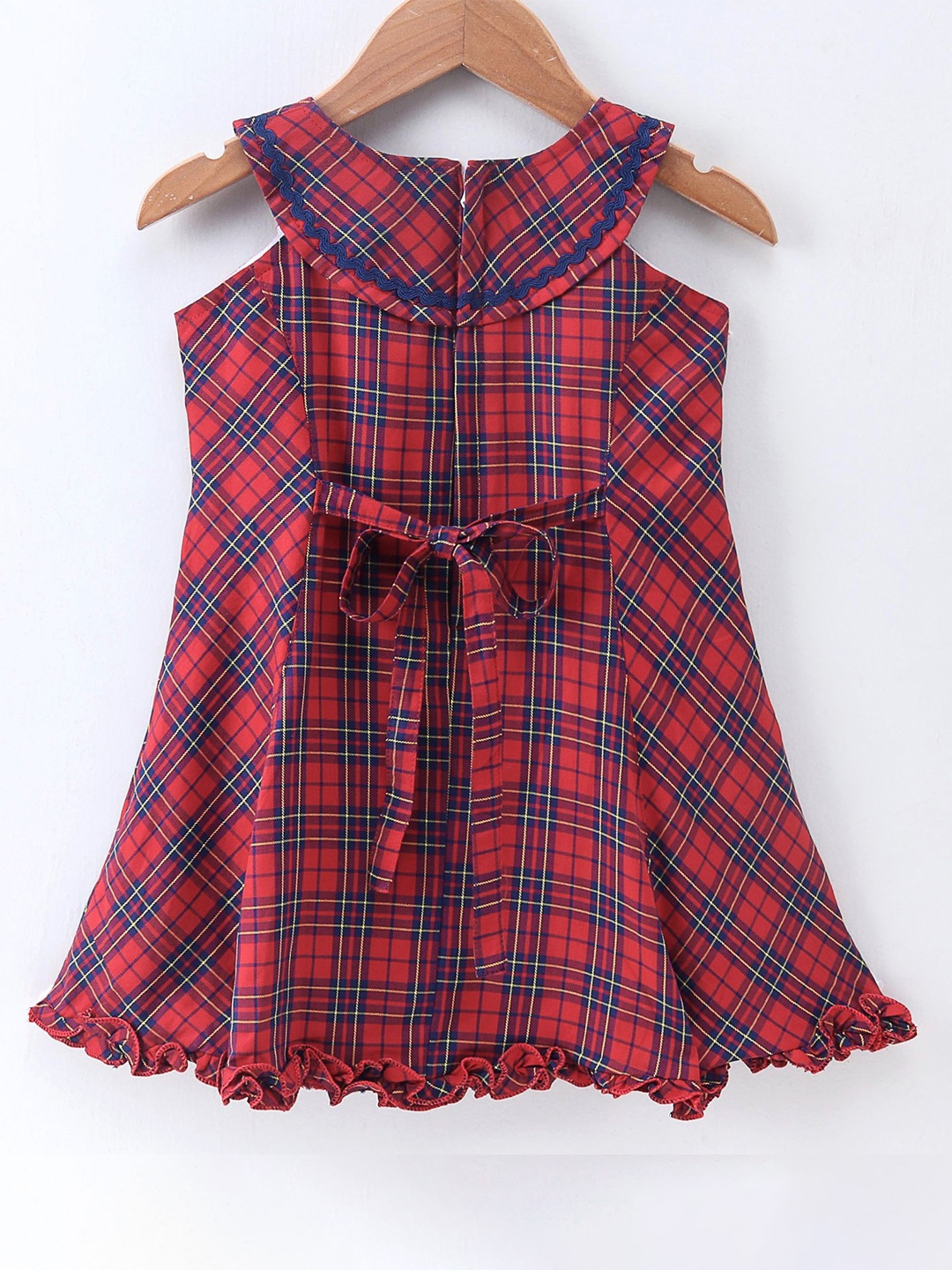 

Enfance Red Checked A-Line Dress