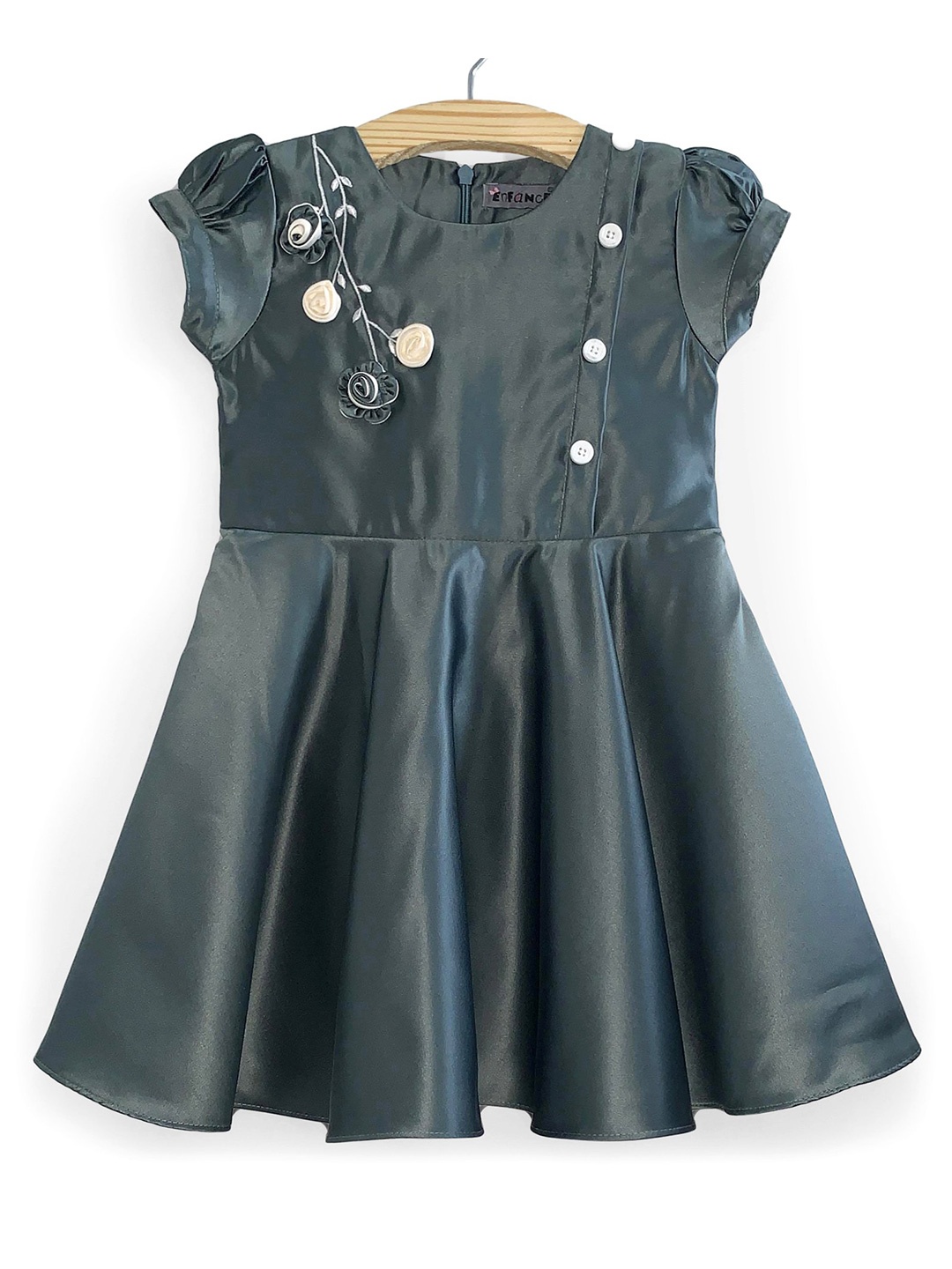 

Enfance Girl Applique A-Line Dress, Na