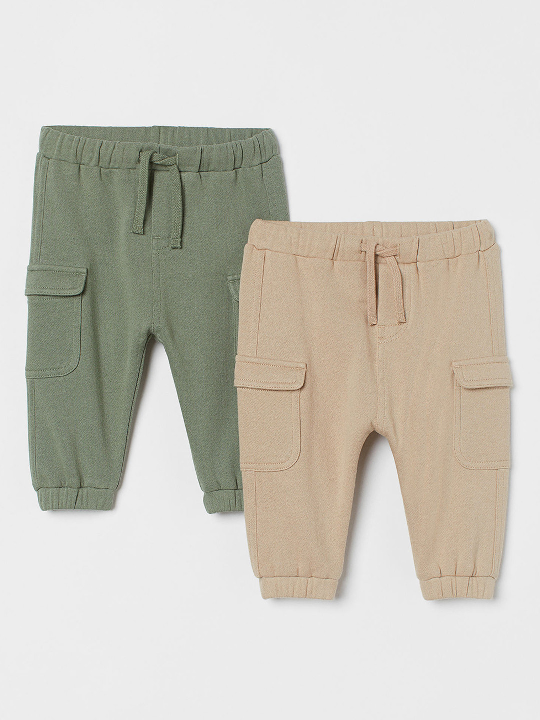 

H&M Boys Green Cotton Joggers Trousers
