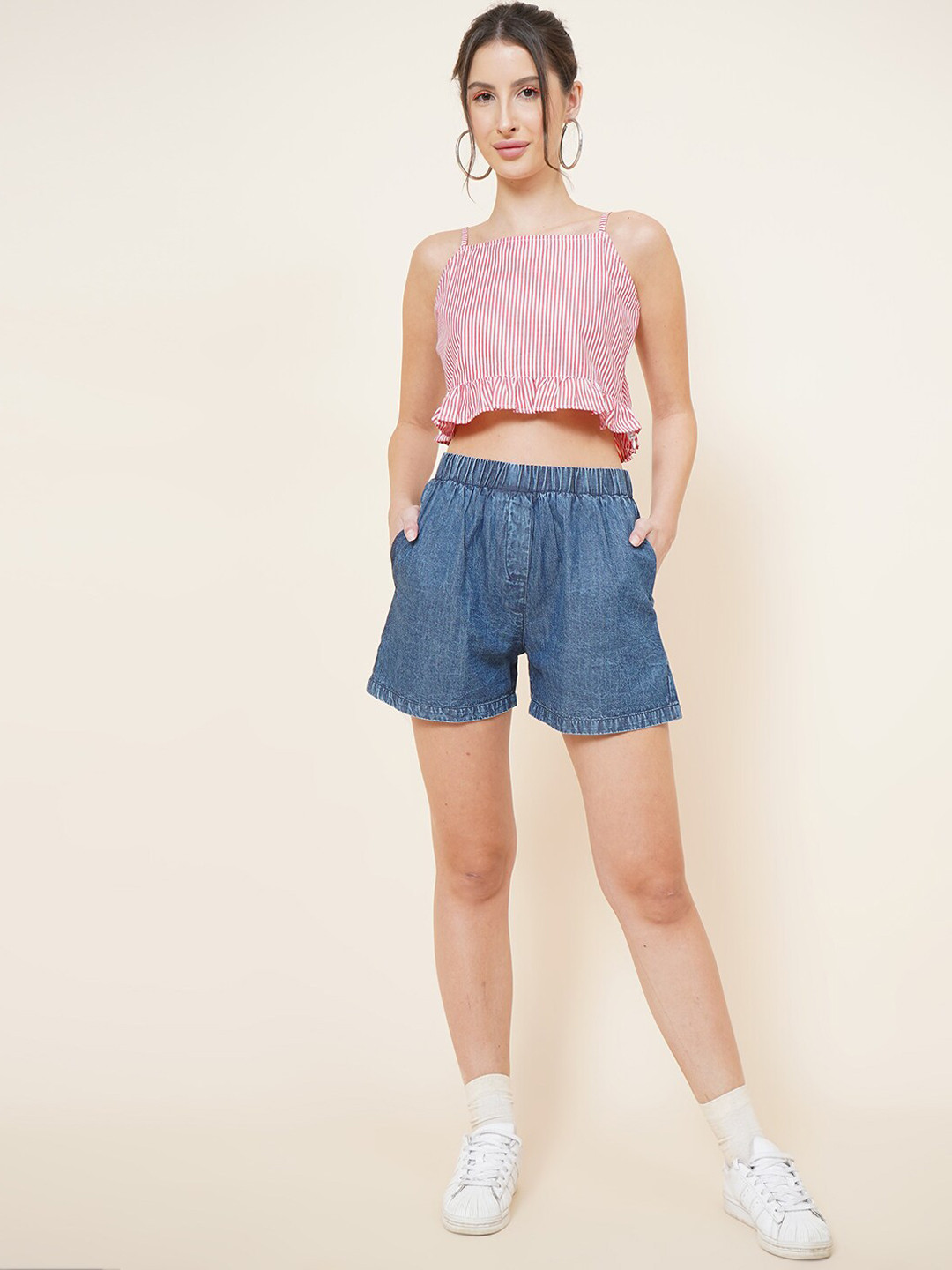 

DressBerry Women Blue Denim Shorts
