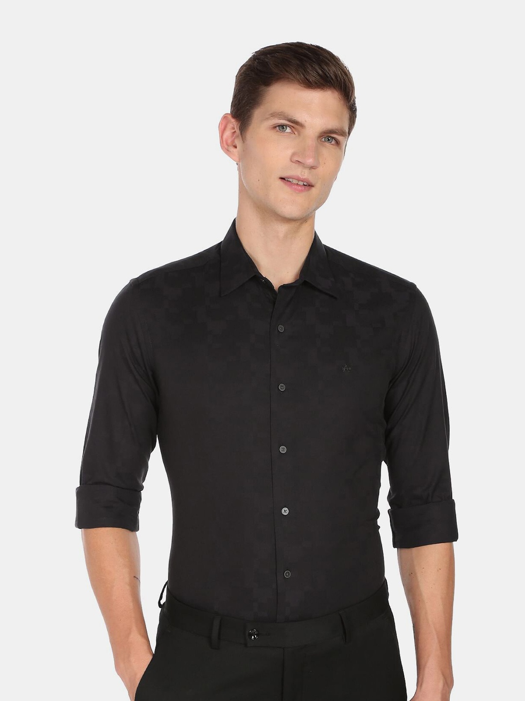 

Arrow New York Men Slim Fit Casual Shirt, Black