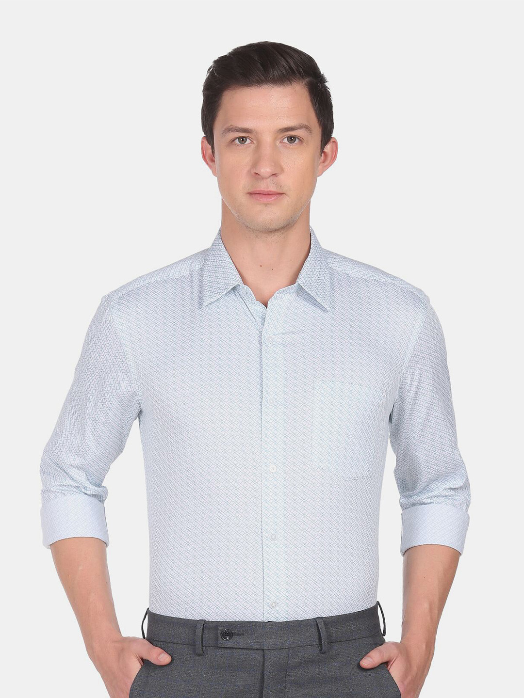 

Arrow New York Men Slim Fit Printed Casual Shirt, Blue