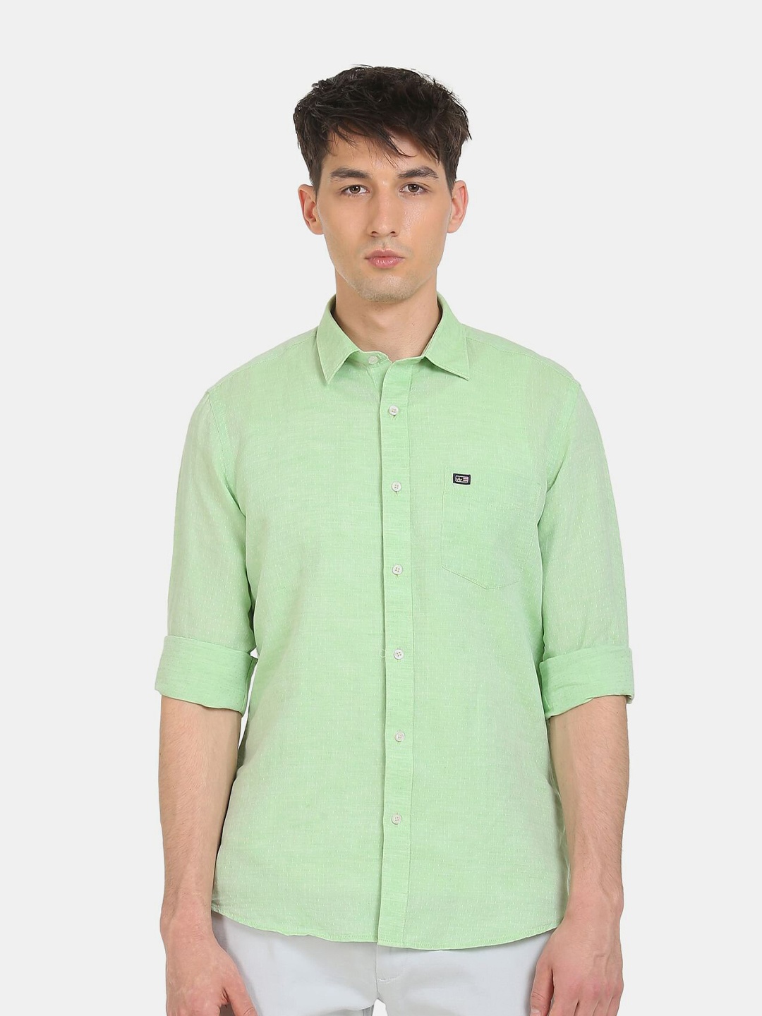 

Arrow Sport Men Slim Fit Solid Casual Shirt, Green