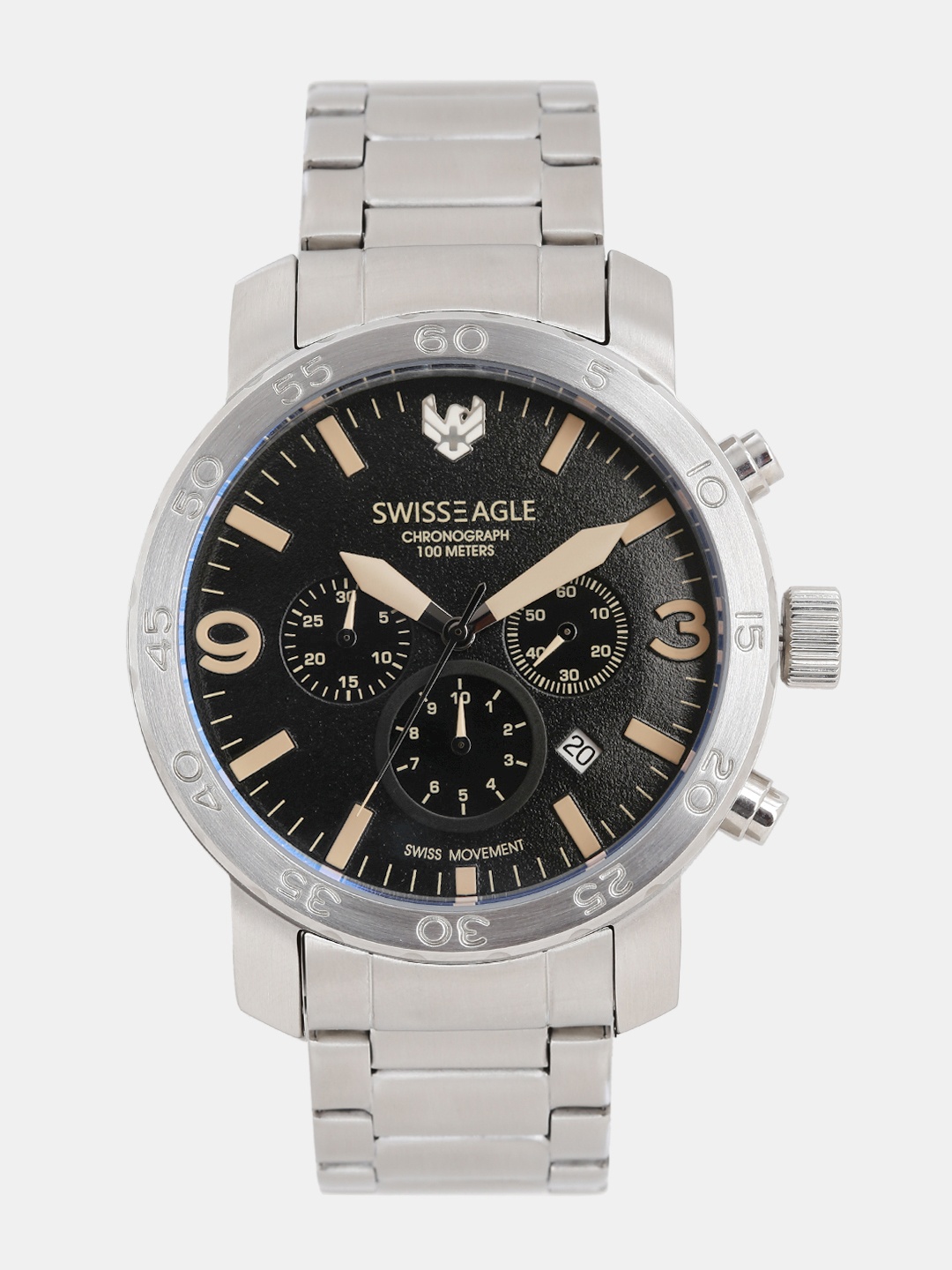 

Swiss Eagle Men Black Analogue Watch SE-9102-11