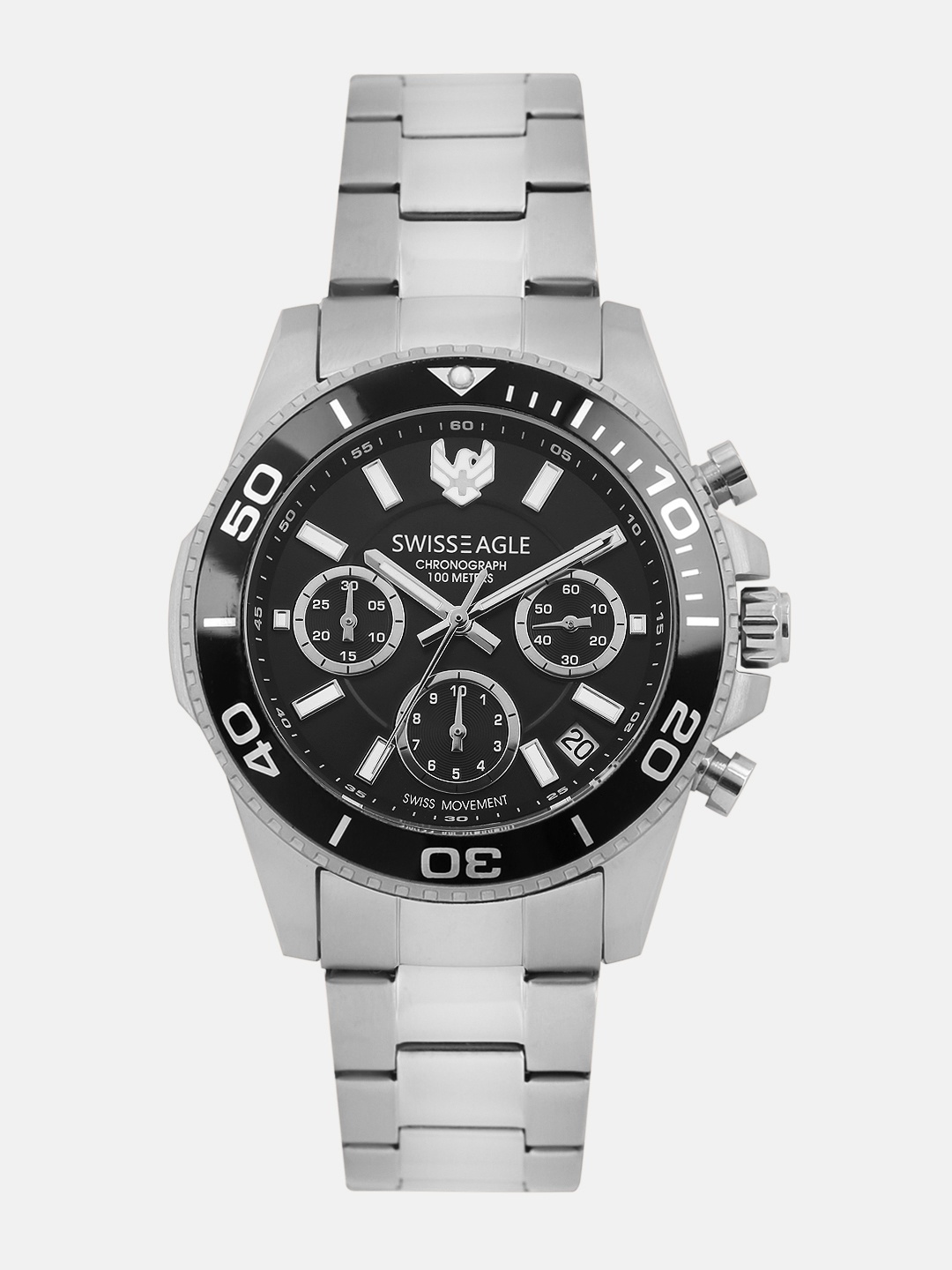 

Swiss Eagle Men Black Analogue Watch SE-9103-11