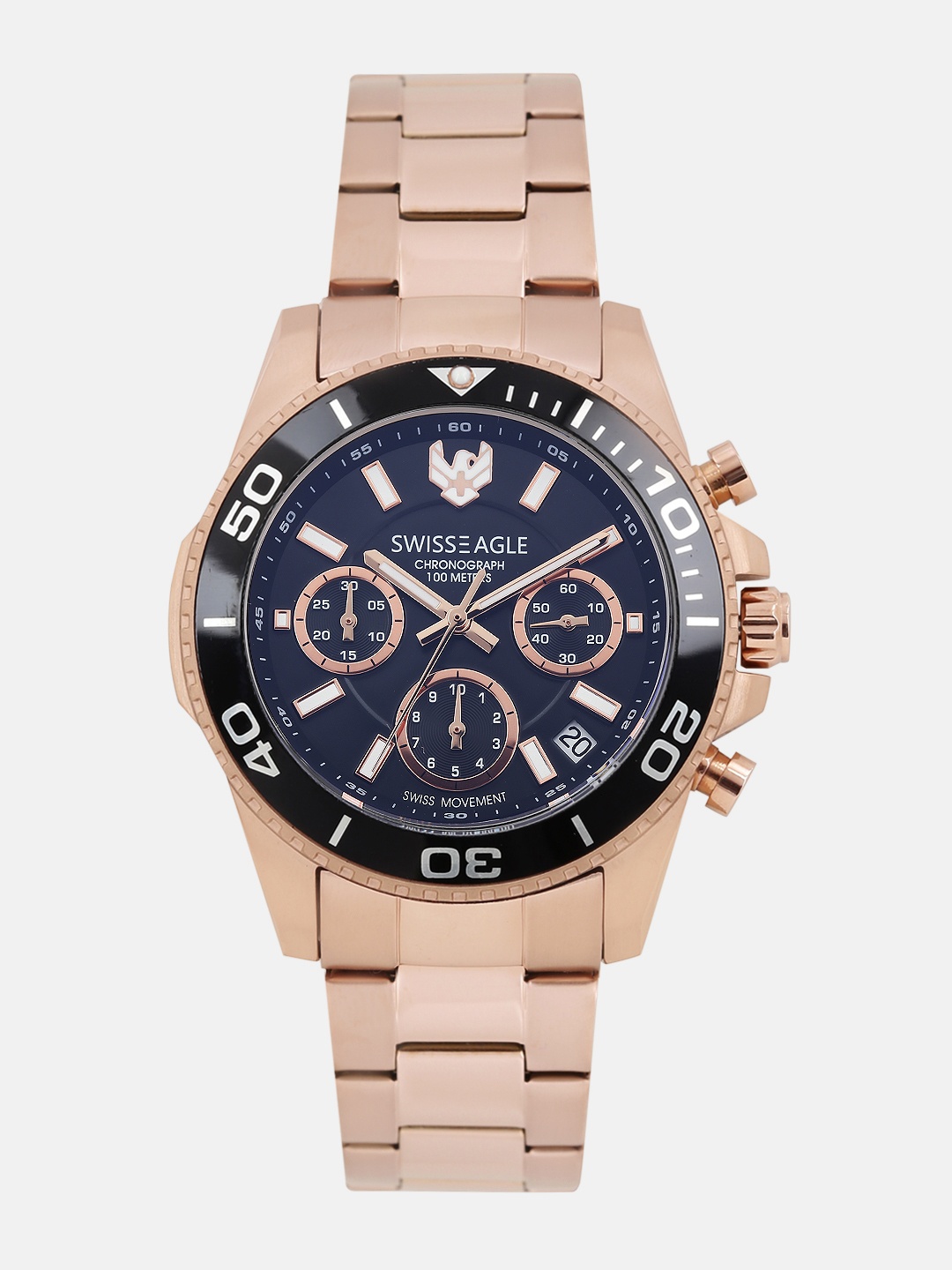 

Swiss Eagle Men Black Analogue Watch SE-9103-44