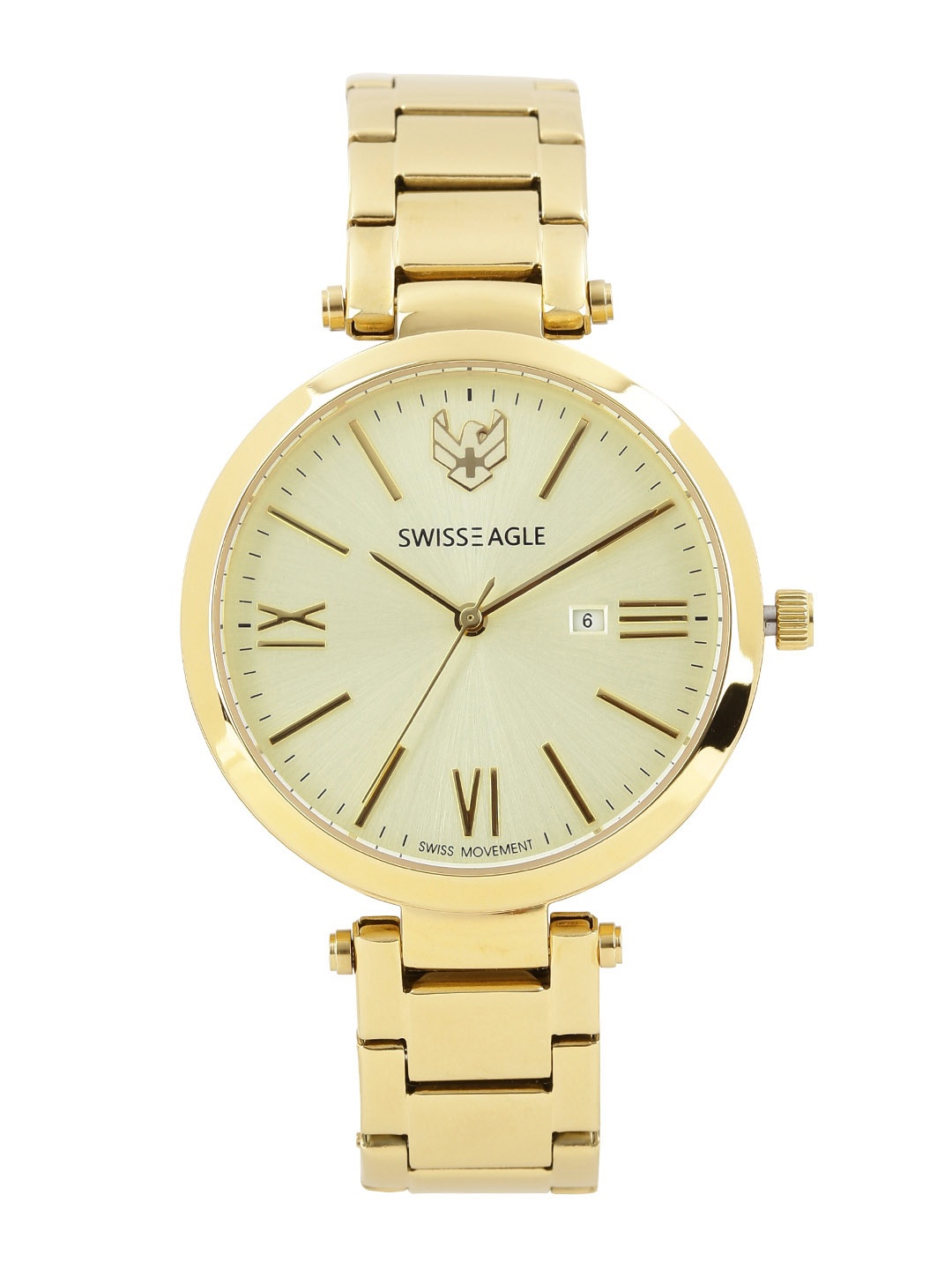 

Swiss Eagle Women Muted Gold-Toned Analogue Watch SE-9104-11
