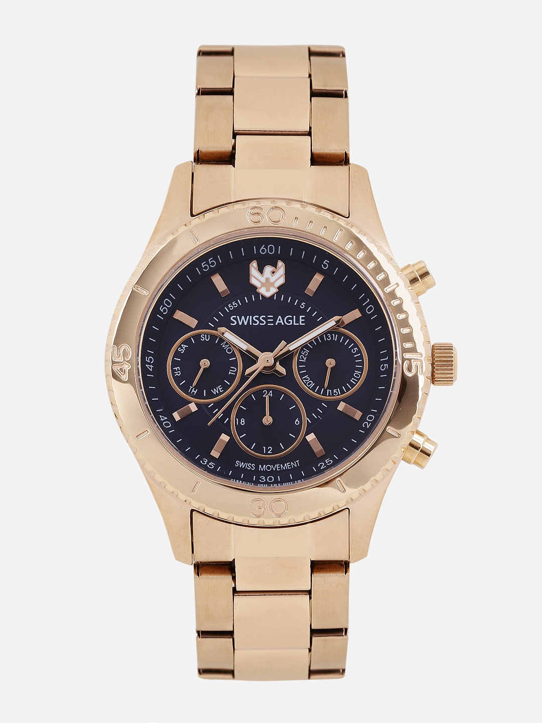 

Swiss Eagle Women Navy Blue Analogue Watch SE-9105-33