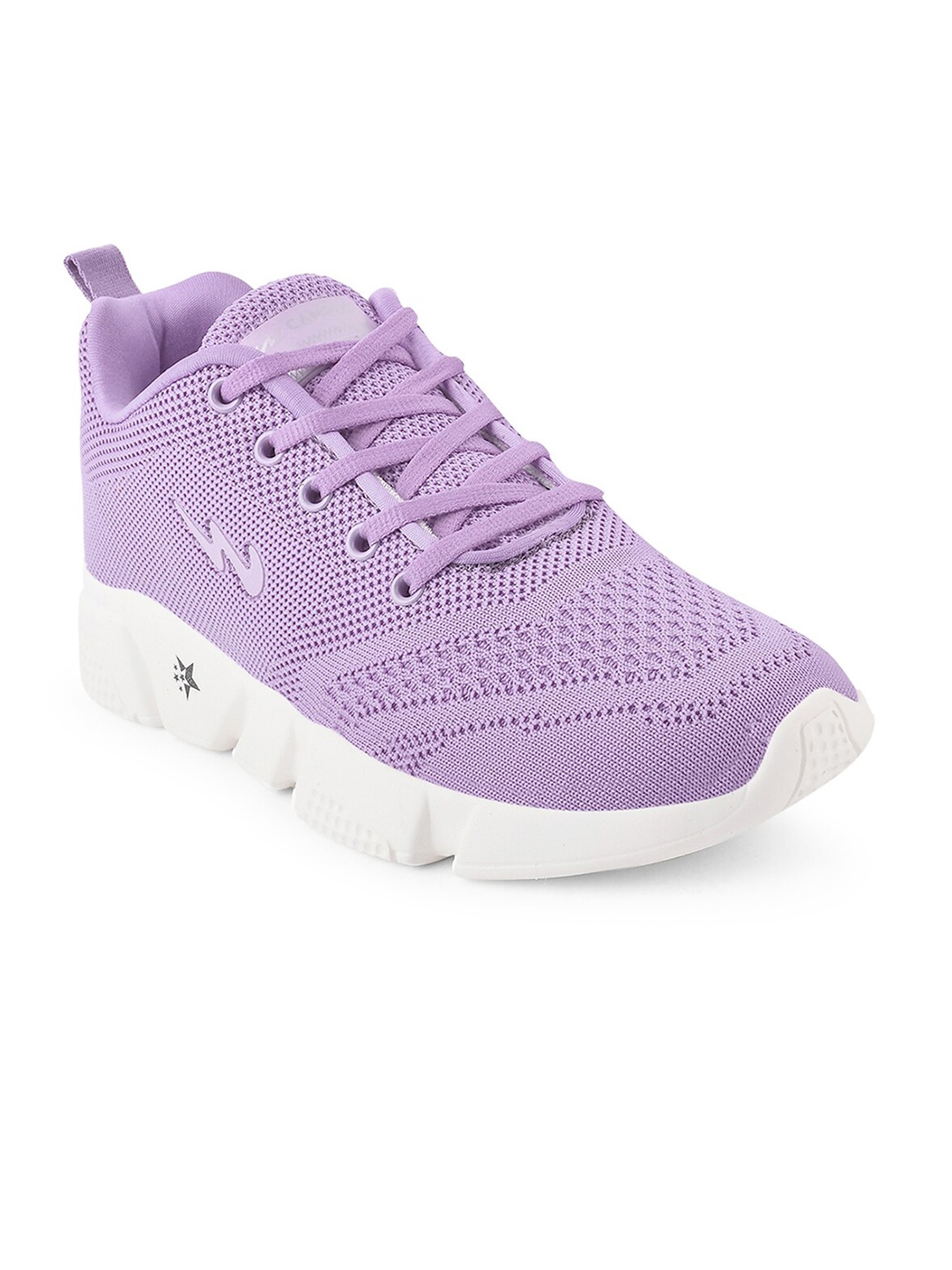 

Campus Women Purple And White Mesh Lace Up Running Shoes