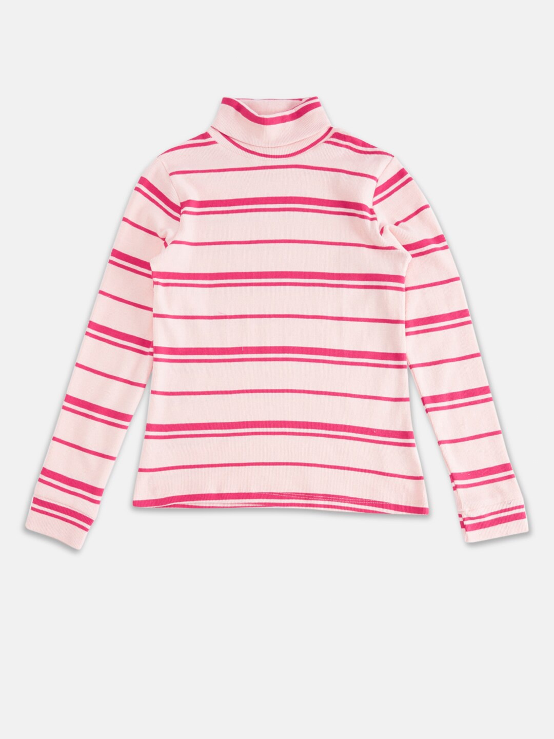 

Pantaloons Junior Girls Pink Striped Sweatshirt