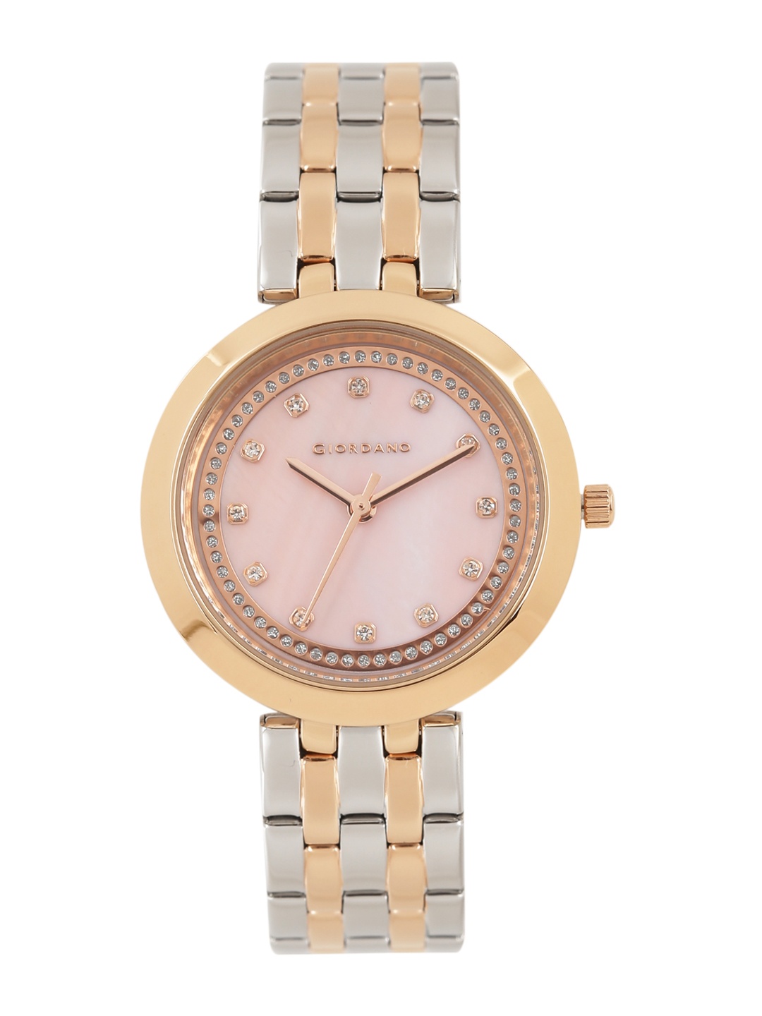 

GIORDANO Women Pink Embellished Analogue Watch 2821-55