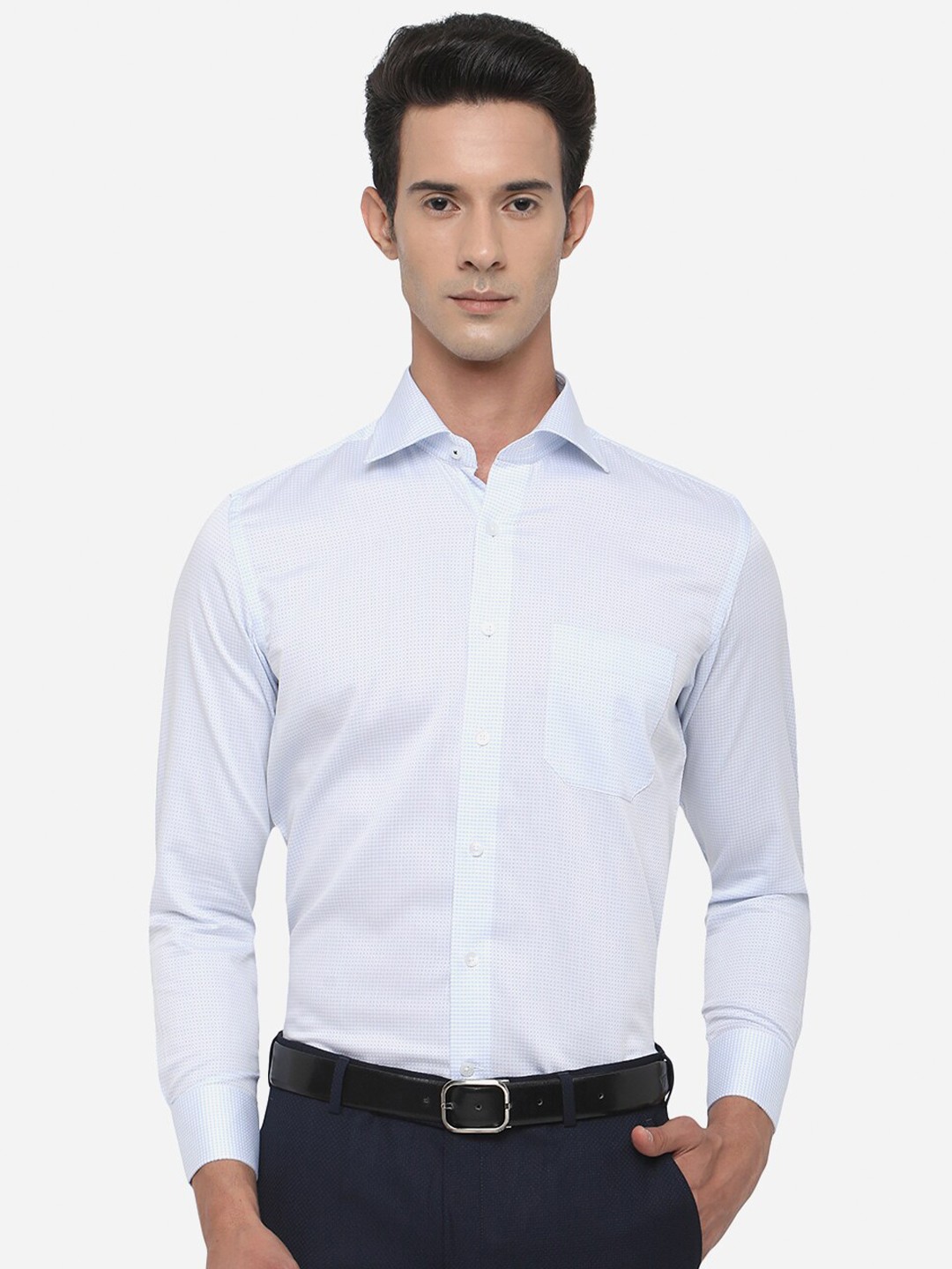 

METAL Men Blue Slim Fit Formal Shirt