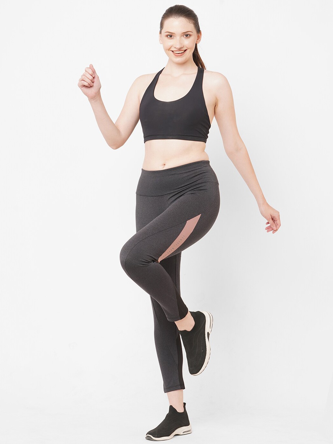 

Sweet Dreams Women Grey Solid Spandex Tights