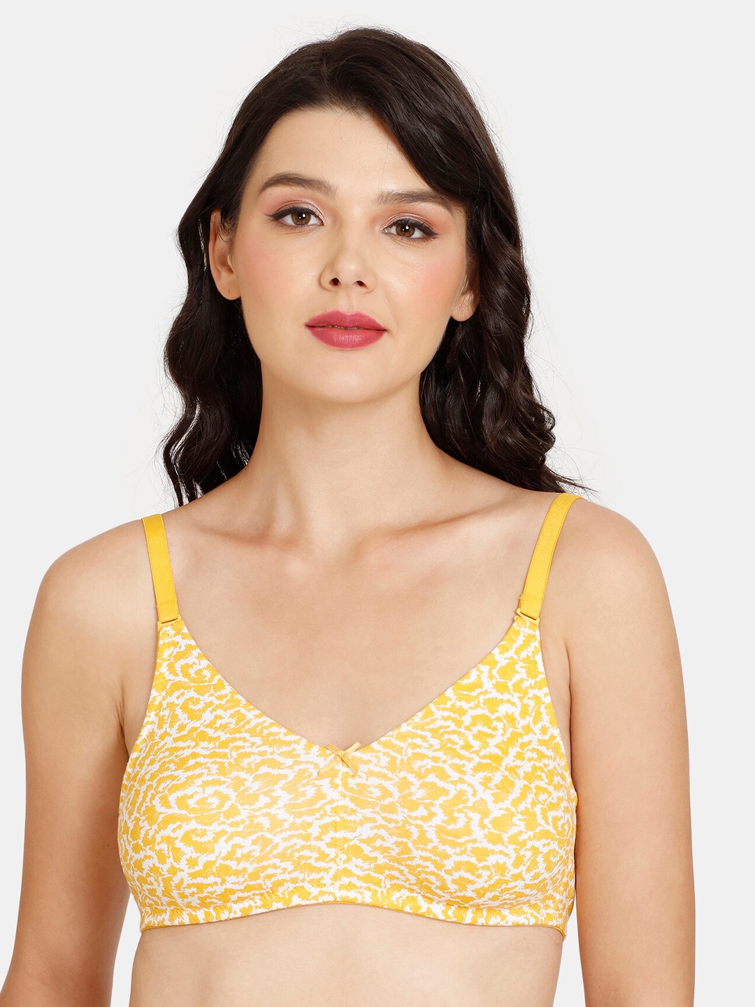 

Rosaline by Zivame White Printed T-Shirt Bra