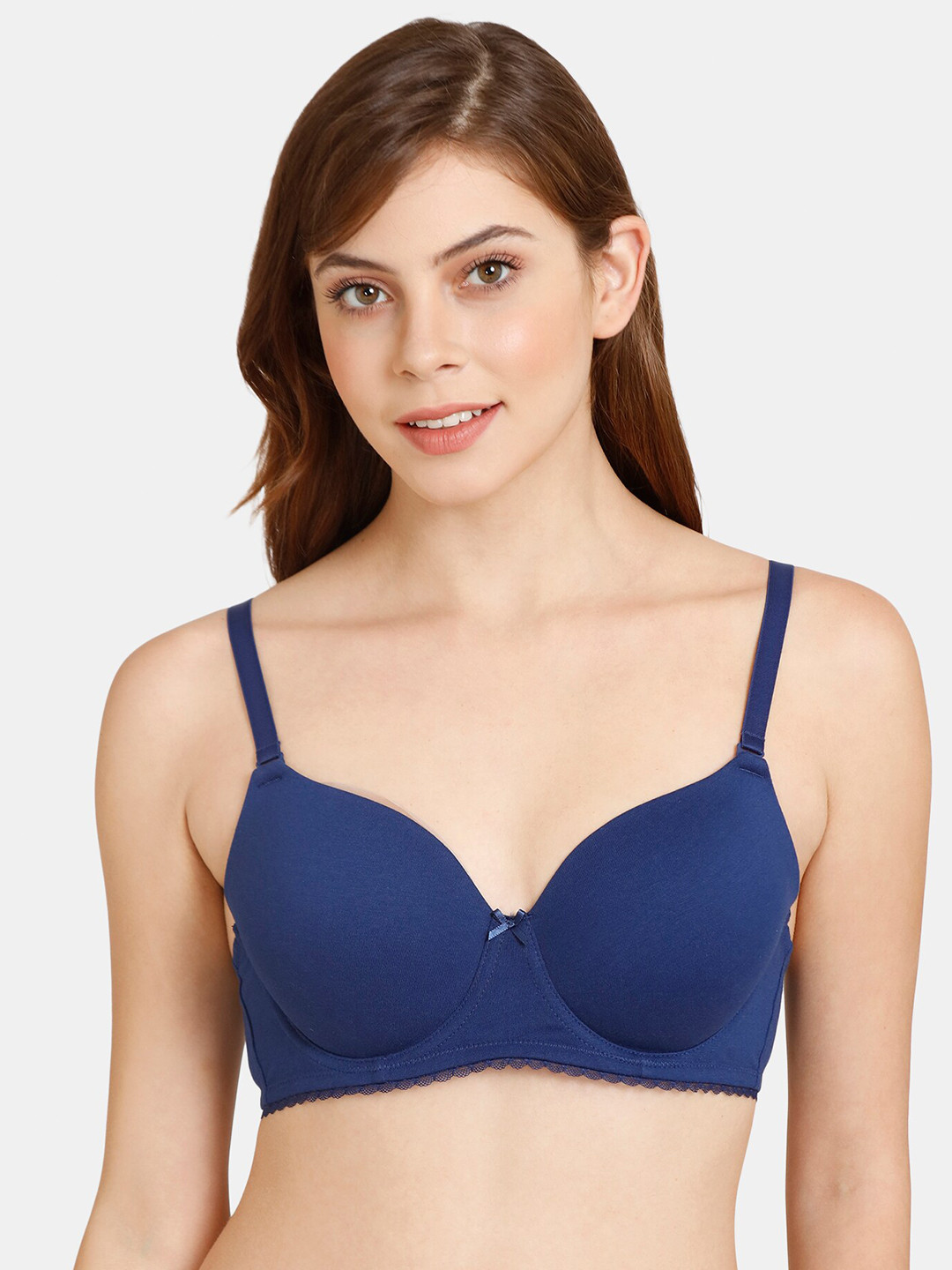 

Rosaline by Zivame Women Blue Underwired Lightly Padded Bra