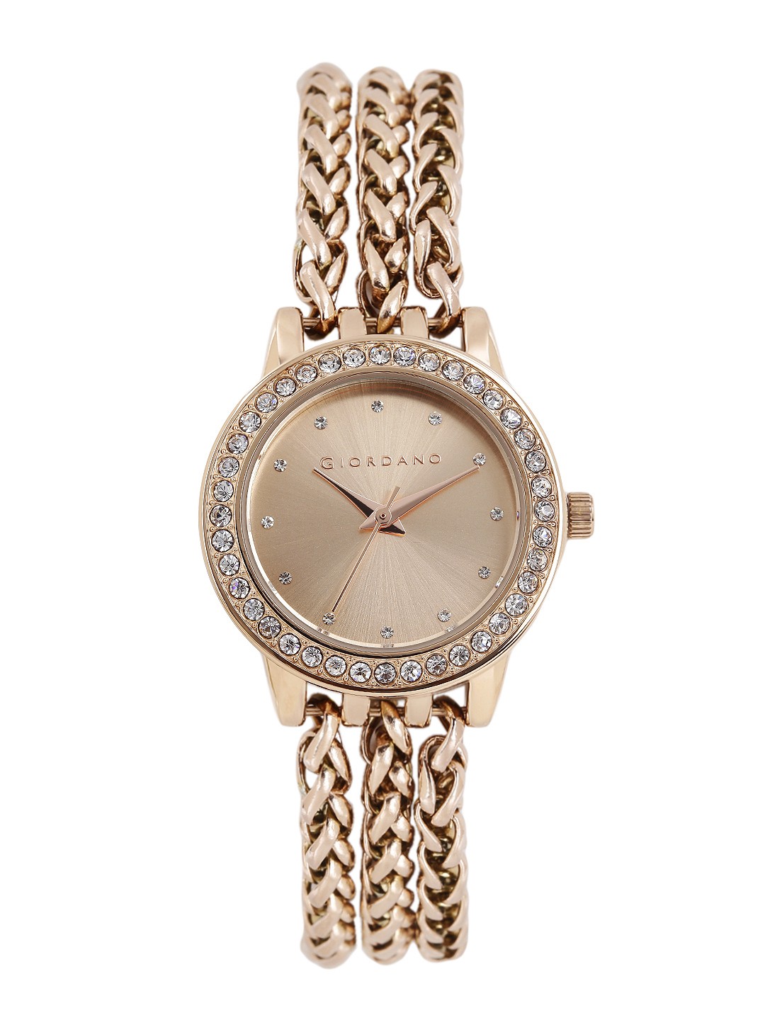 

GIORDANO Women Gold-Toned Embellished Analogue Watch 2828-33