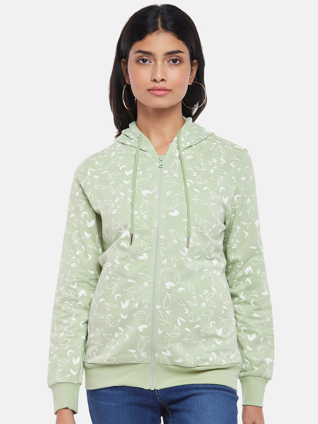 

Honey by Pantaloons Women Printed Cotton Sweatshirt, Green