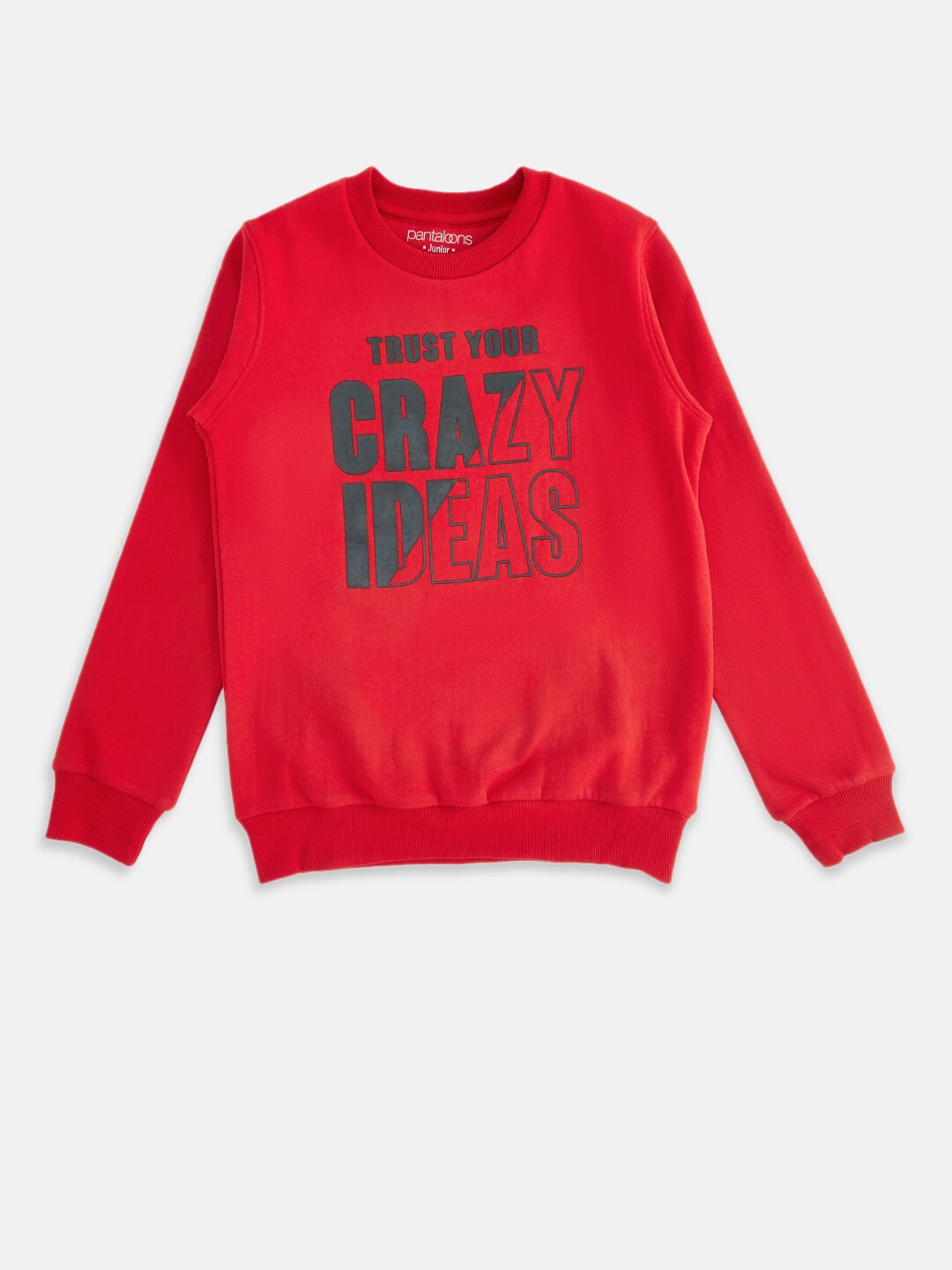 

Pantaloons Junior Boys Printed Cotton Sweatshirt, Coral