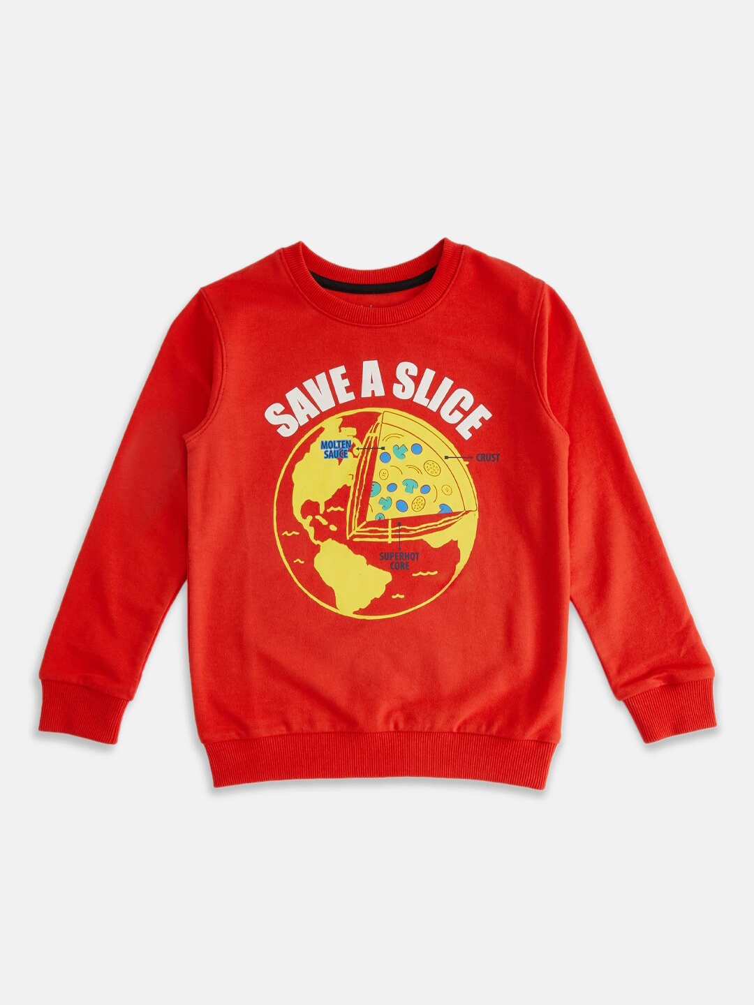 

Pantaloons Junior Boys Printed Sweatshirt, Red