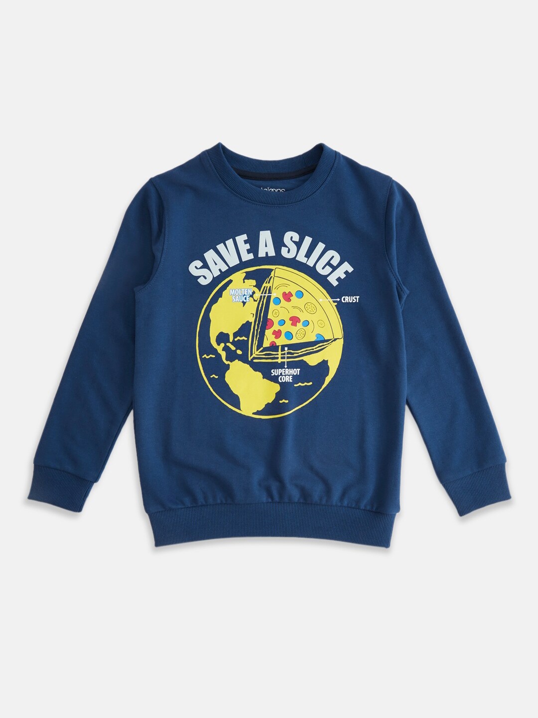 

Pantaloons Junior Boys Printed Sweatshirt, Navy blue