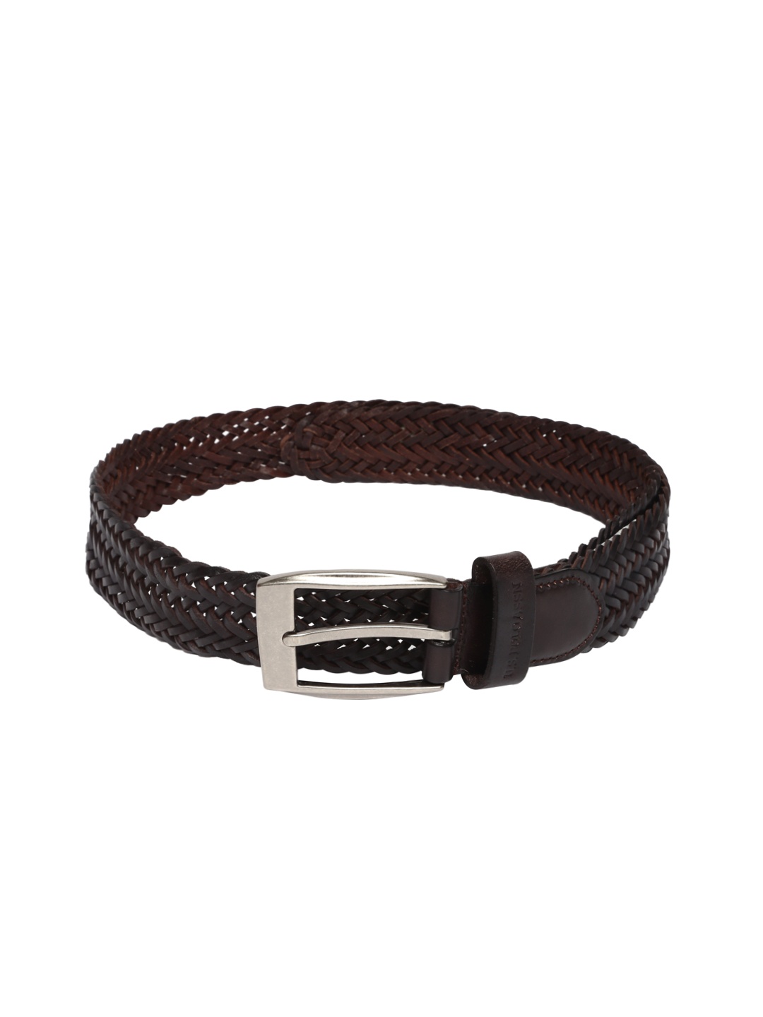 

U.S. Polo Assn. Men Dark Brown Woven Design Belt