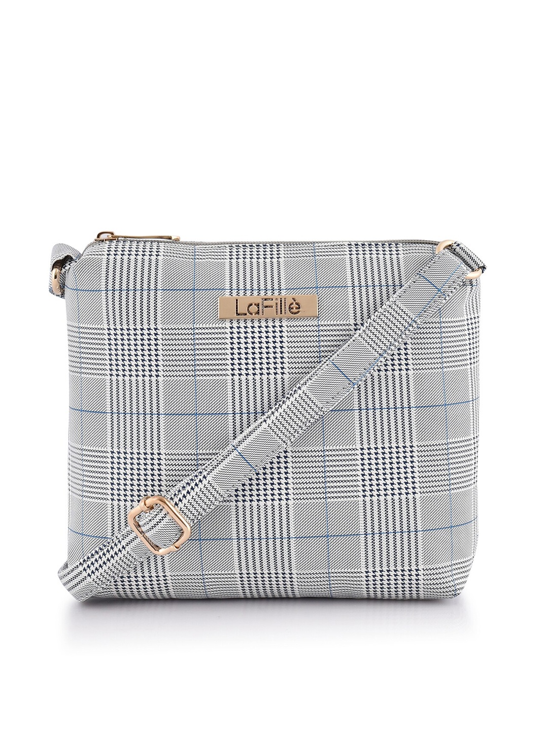 

LaFille Grey Checked Purse Clutch