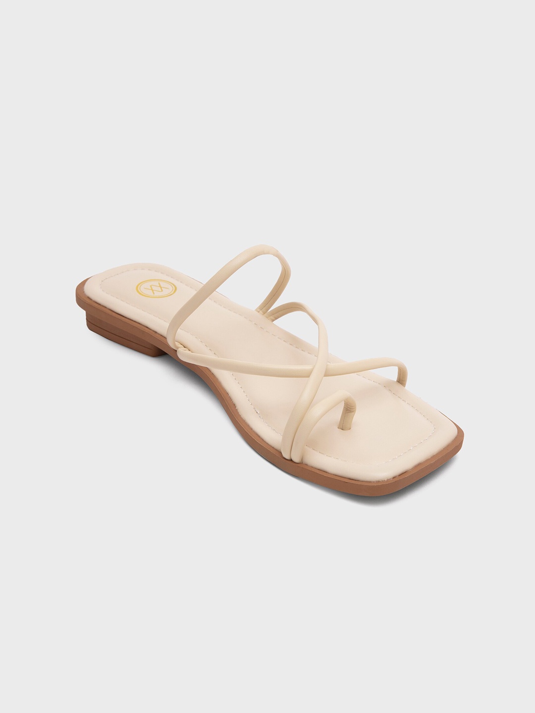 

20Dresses Women Off White Crisscross One Toe Flats