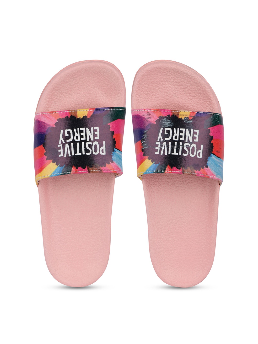 

AMACLASS Women Printed Sliders, Pink