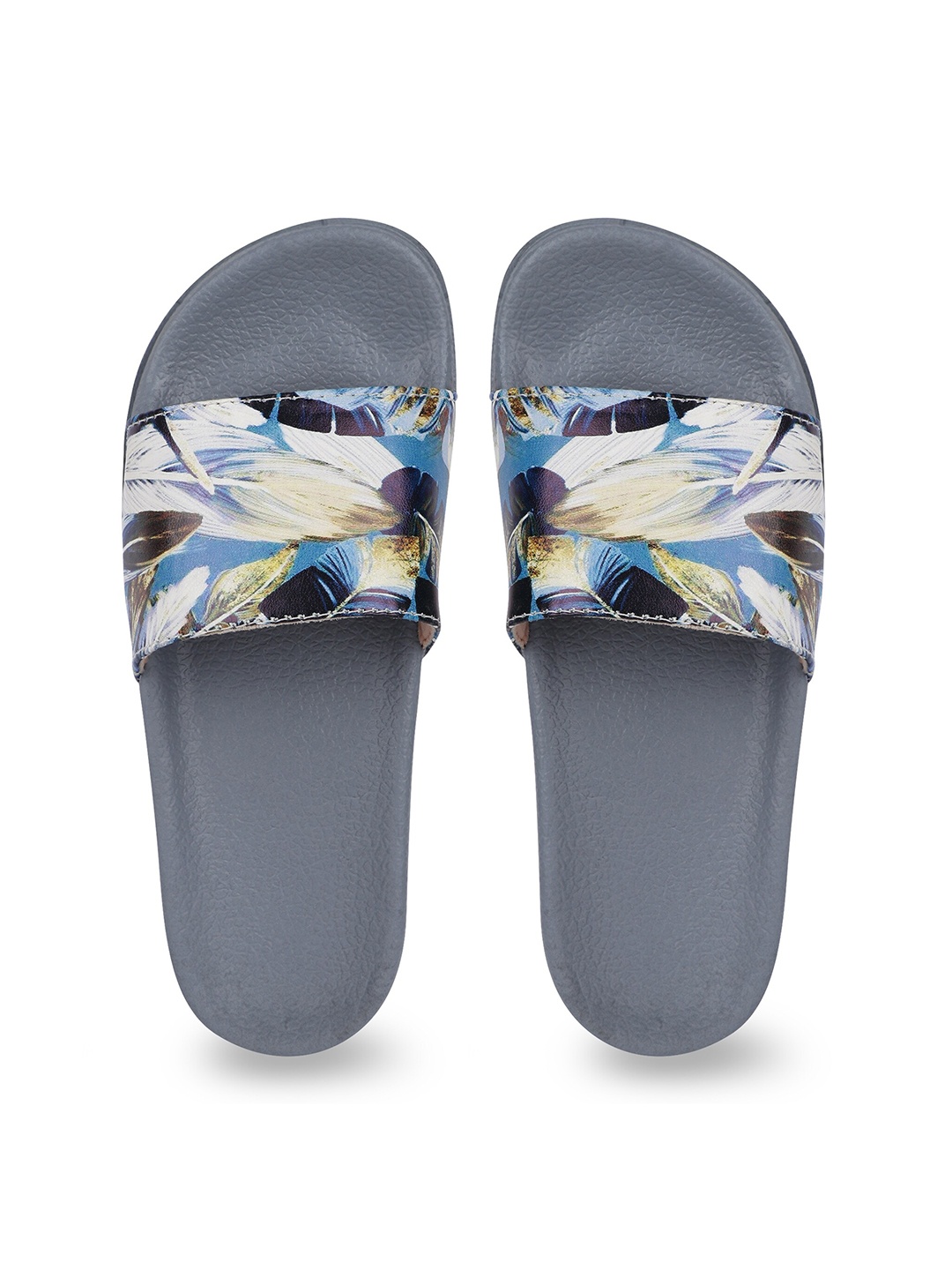 

AMACLASS Women Printed Sliders, Grey