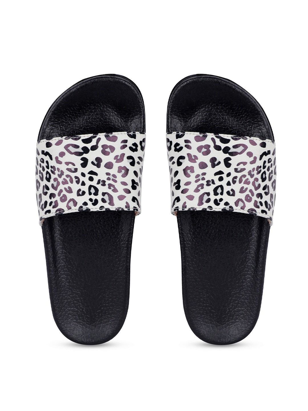 

AMACLASS Women Printed Sliders, Black