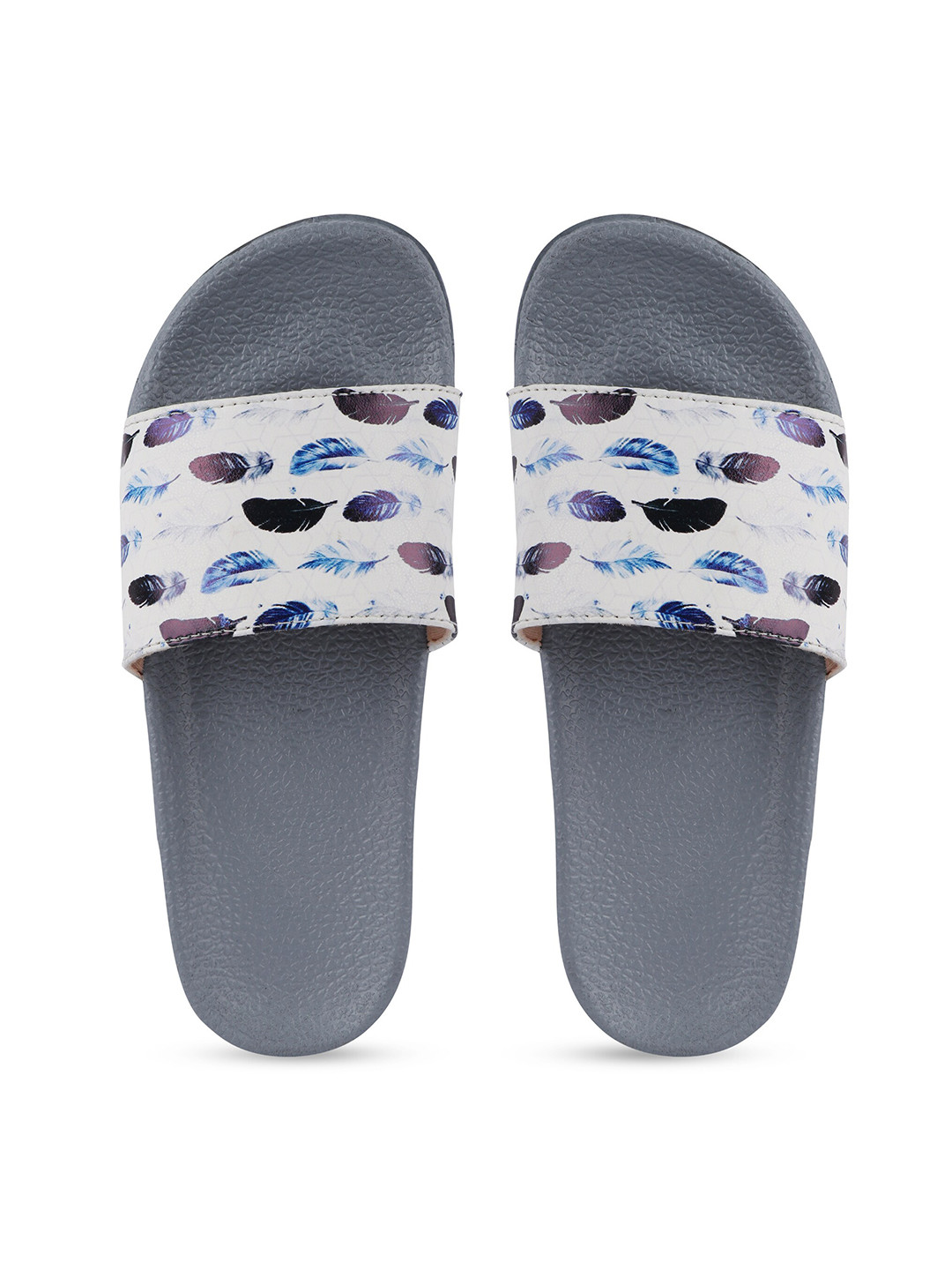 

AMACLASS Women Printed Sliders, Grey