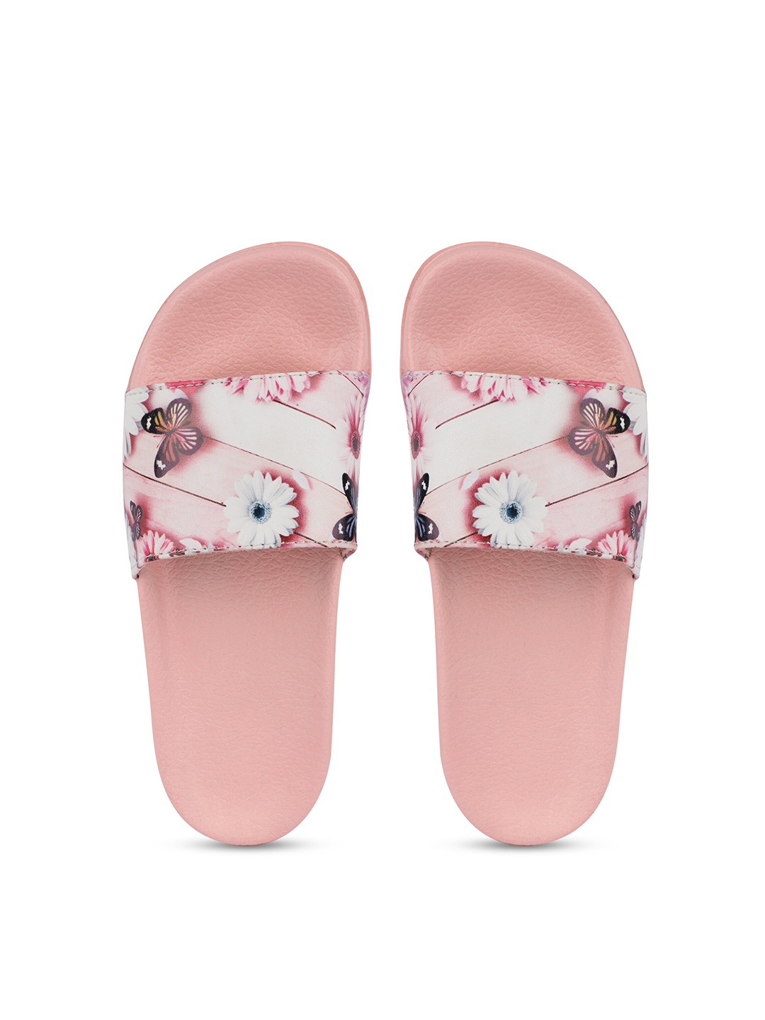 

AMACLASS Women Printed Sliders, Pink