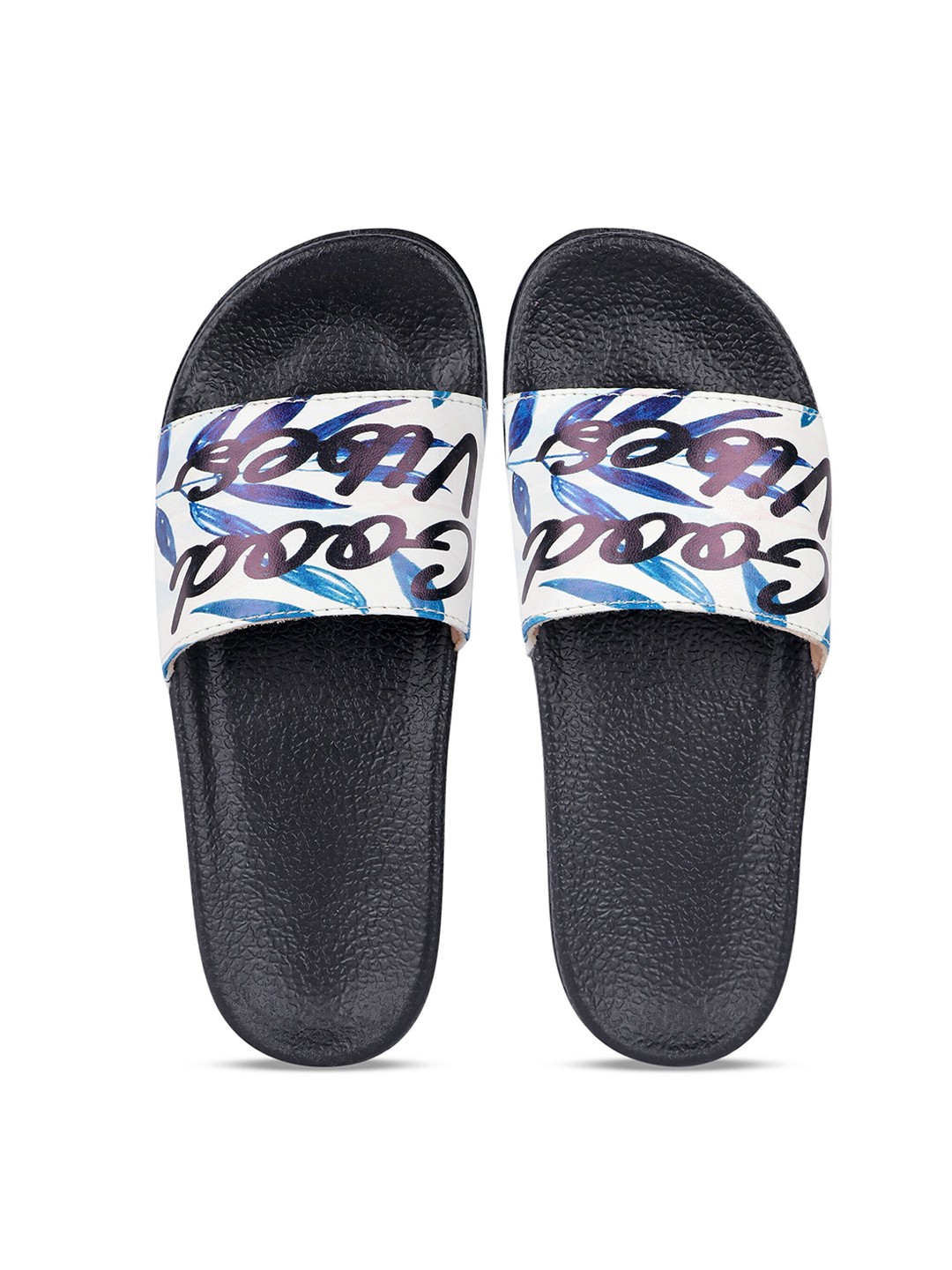 

AMACLASS Women Printed Sliders, Black
