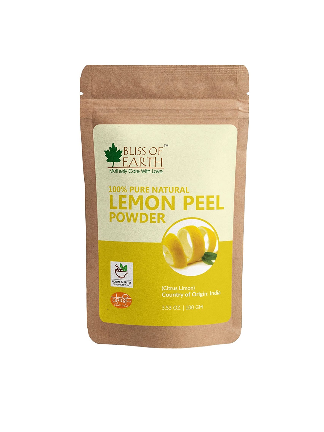 

Bliss of Earth 100% Pure Lemon Peel Powder 100gm, Yellow