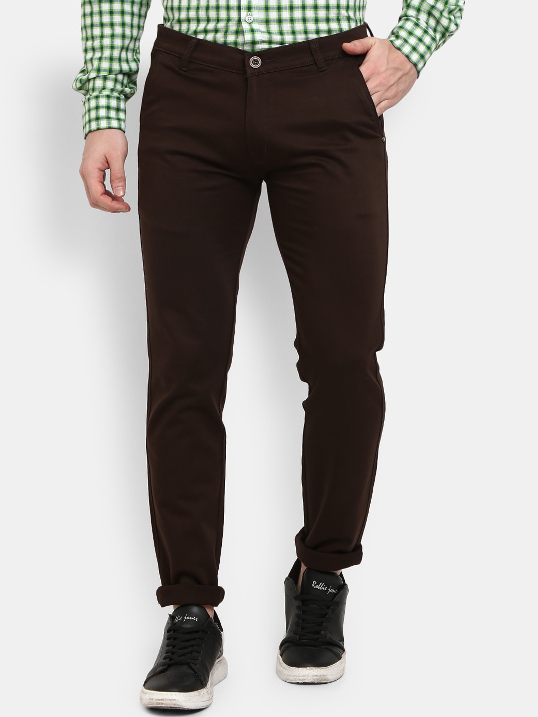 

V-Mart Men Brown Classic Slim Fit Cotton Trouser