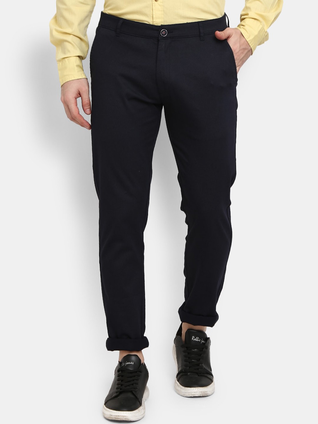 

V-Mart Men Navy Blue Classic Cotton Chinos Trouser