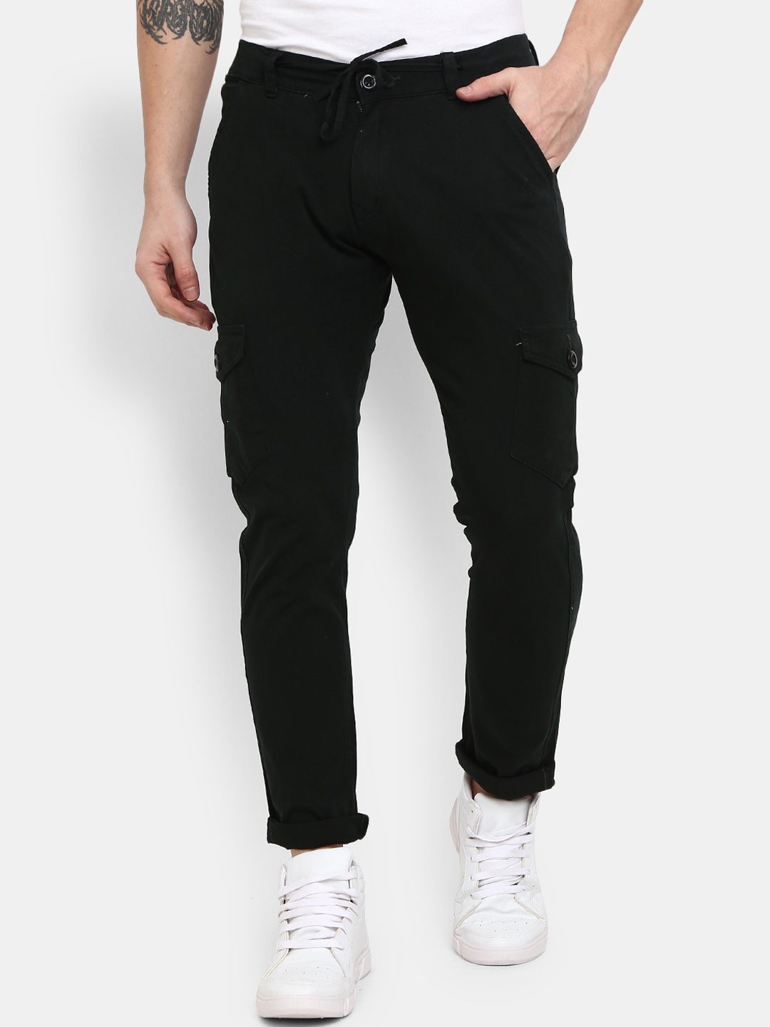 

V-Mart Men Black Classic Cotton Chinos Trouser