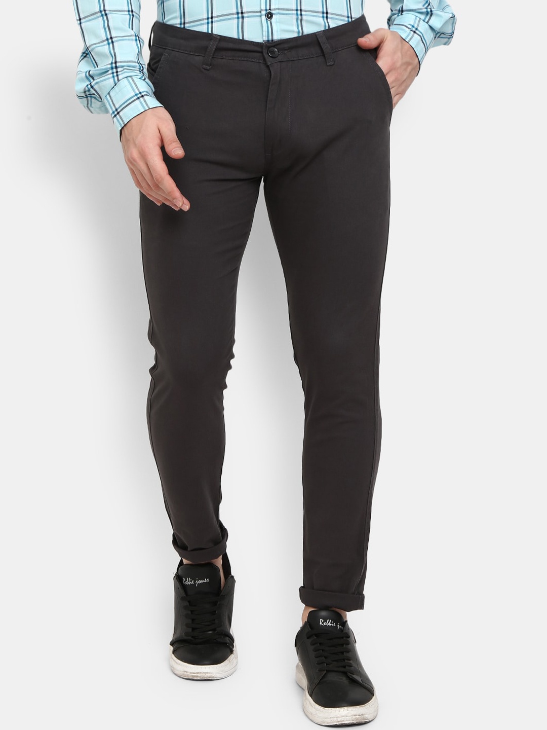 

V-Mart Men Grey Classic Cotton Chinos Trouser