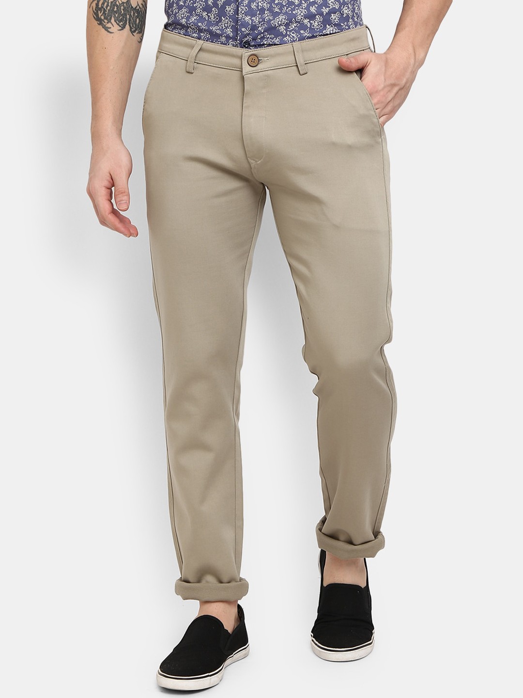 

V-Mart Men Grey Classic Slim Fit Trouser