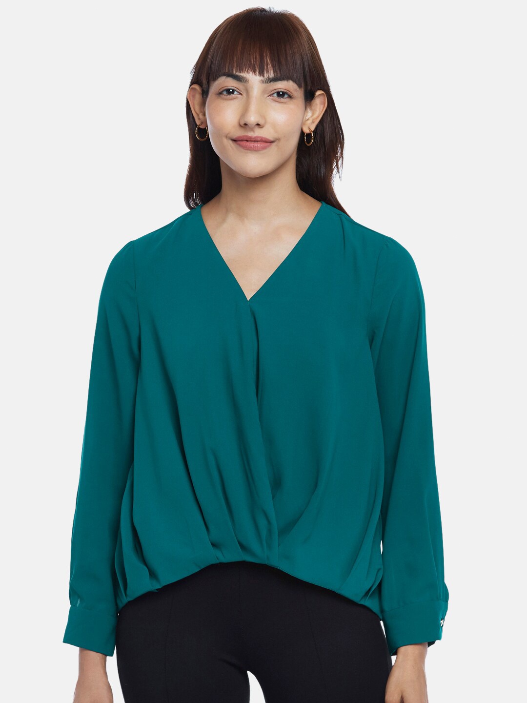 

Annabelle by Pantaloons Women Teal Top