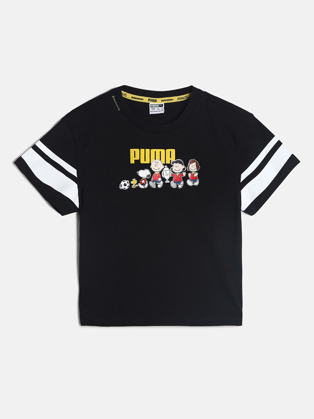 

Puma Girls Printed Cotton T-shirts, Black