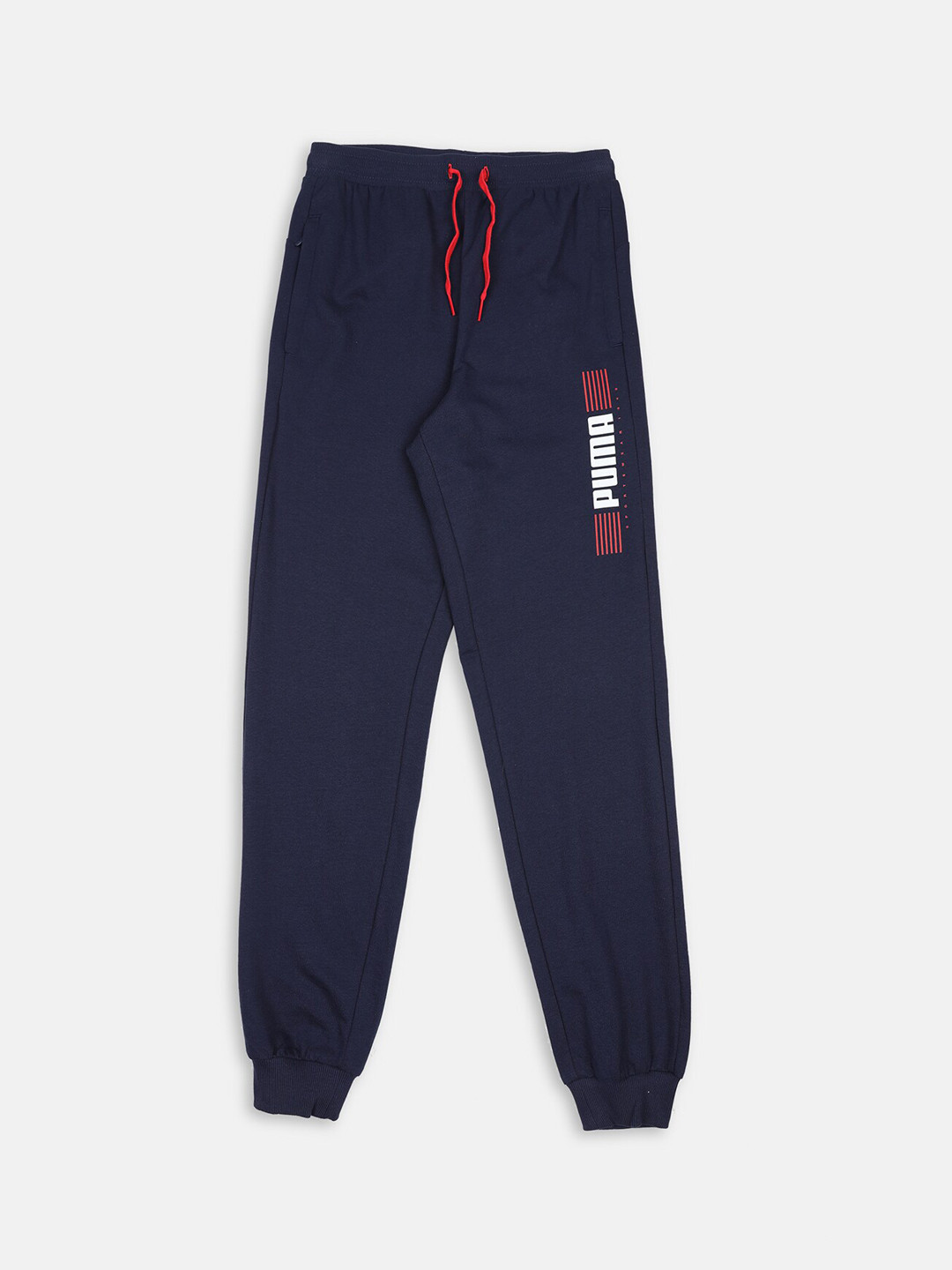 

Puma Boys Blue Graphic Logo Printed Cotton Jogger