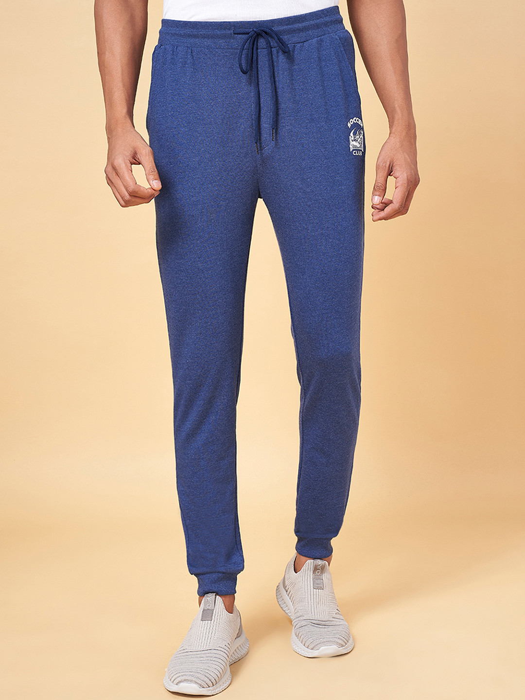 

Ajile by Pantaloons Men Blue Solid Cotton Joggers